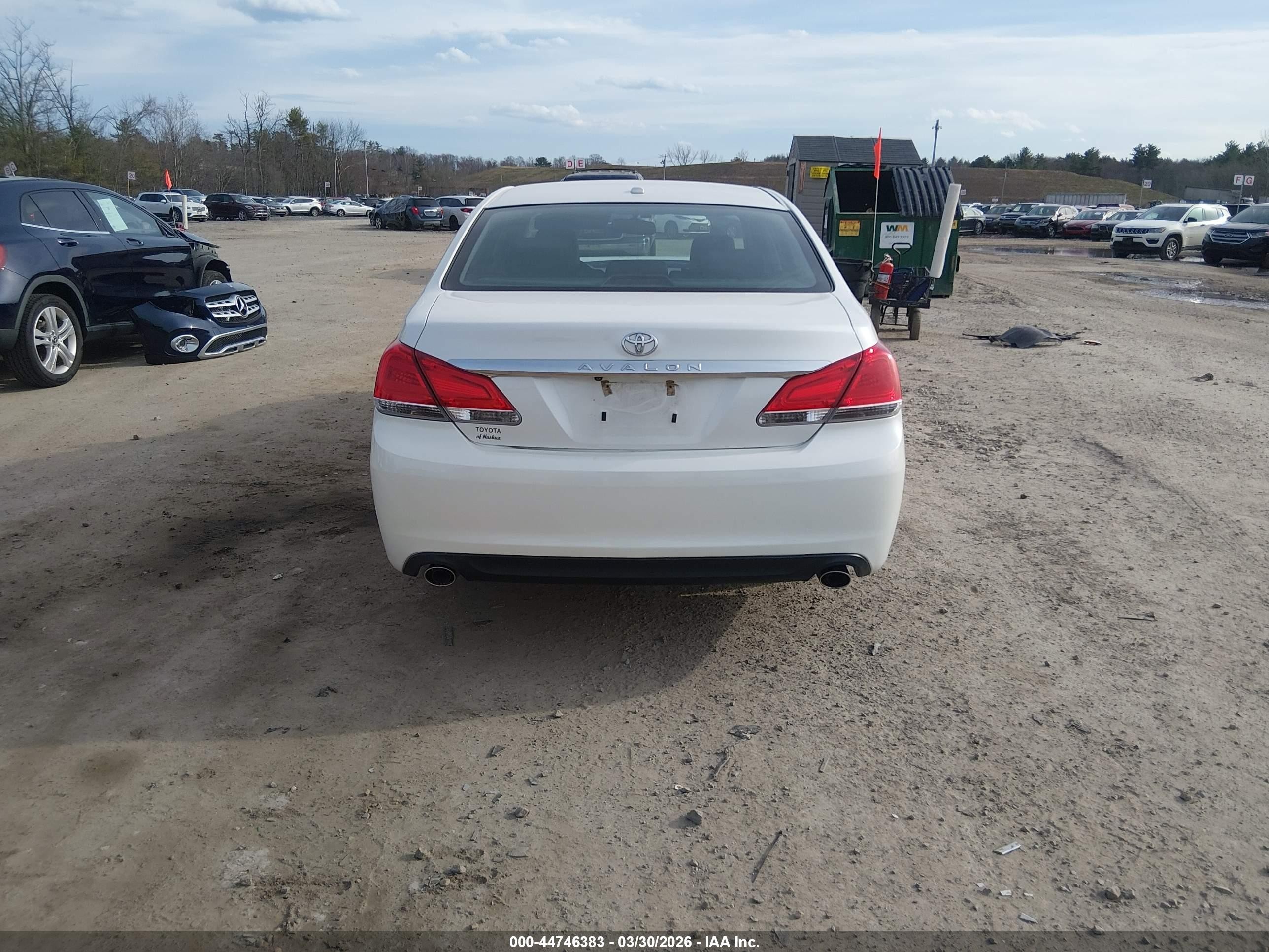 2011 Toyota Avalon Limited White vin: 4T1BK3DB1BU386354
