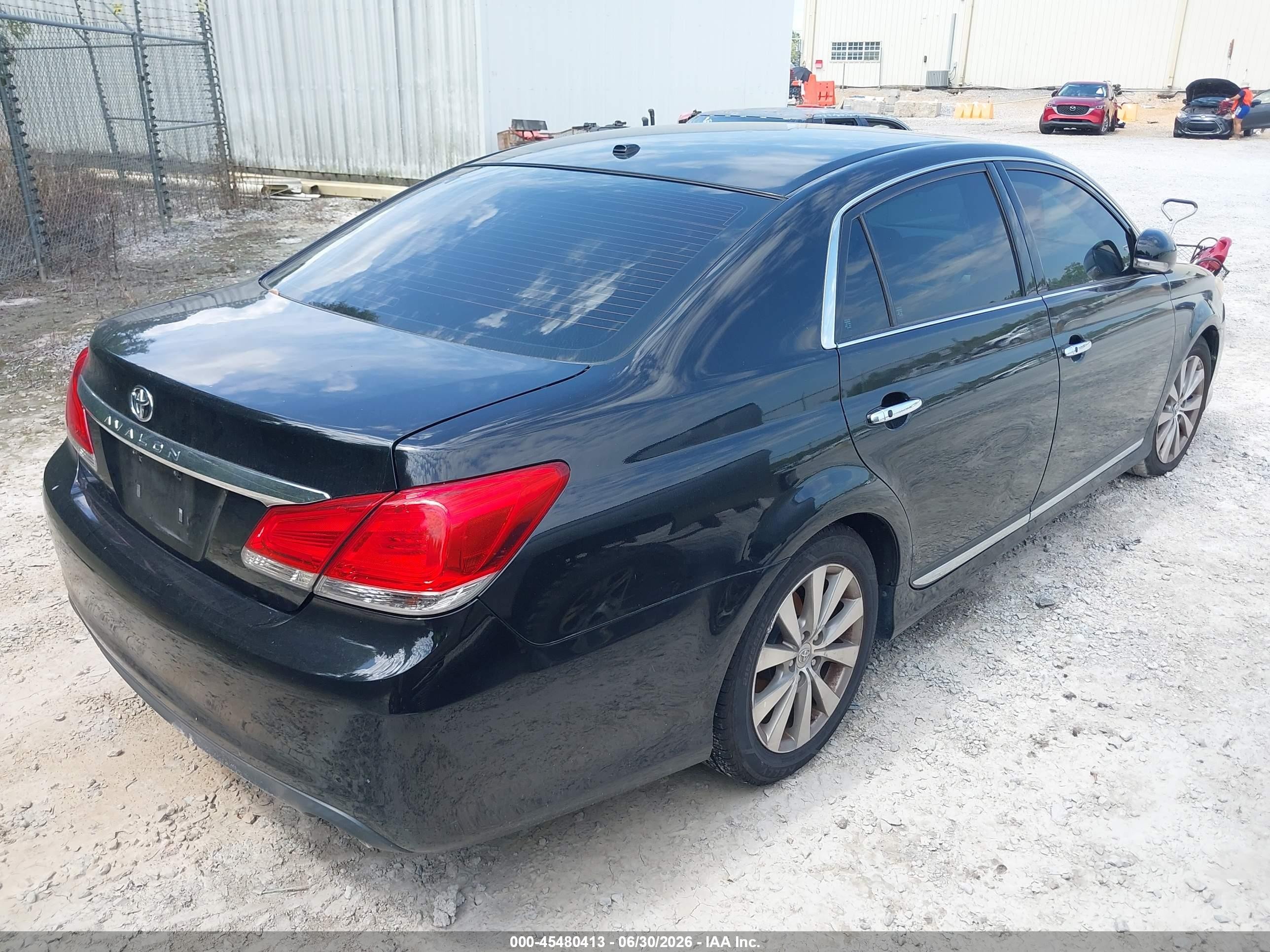 2011 Toyota Avalon Limited Black vin: 4T1BK3DB1BU397743
