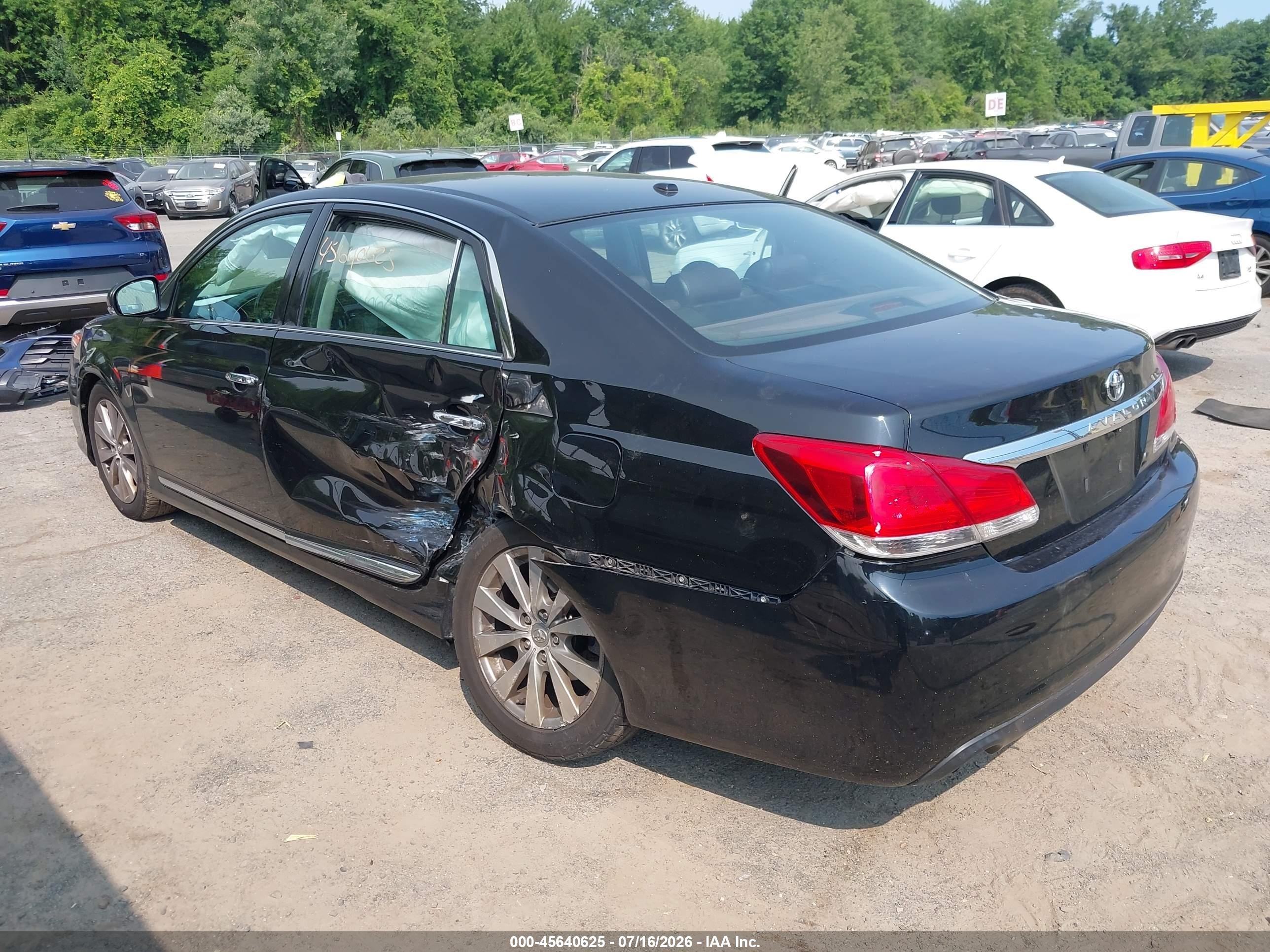2011 Toyota Avalon Limited Black vin: 4T1BK3DB2BU385696