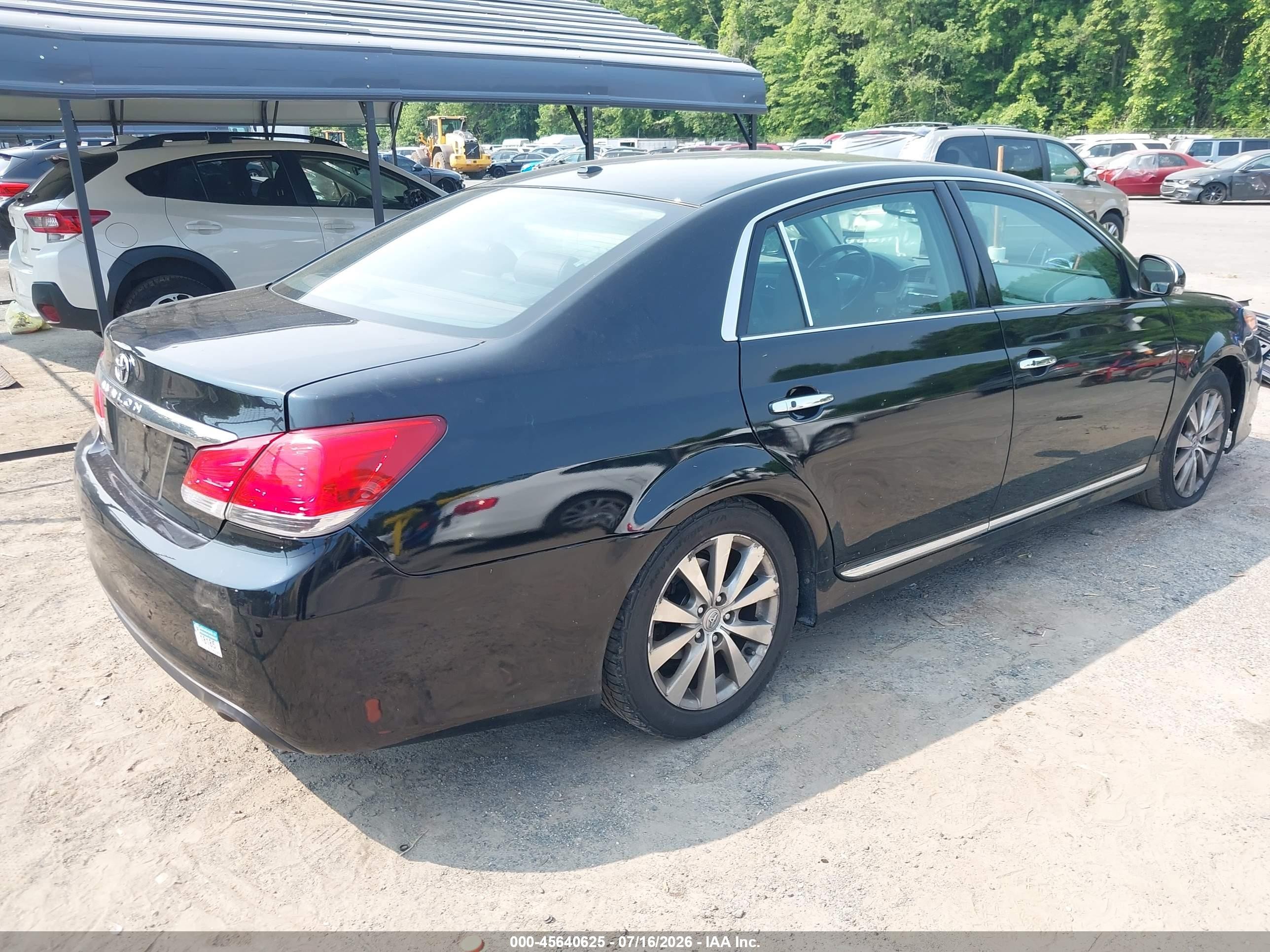 2011 Toyota Avalon Limited Black vin: 4T1BK3DB2BU385696