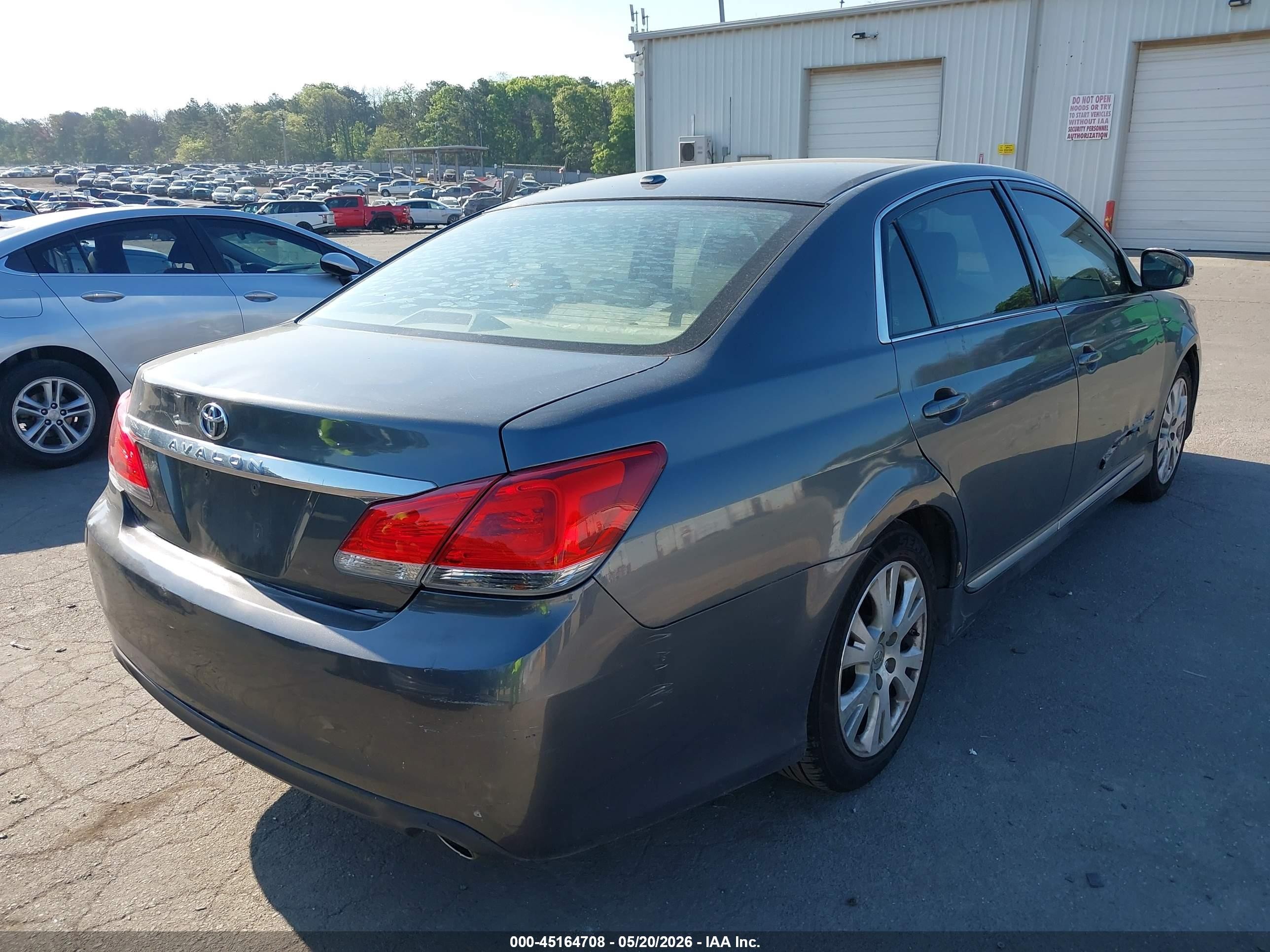 2011 Toyota Avalon   Gray vin: 4T1BK3DB2BU394494
