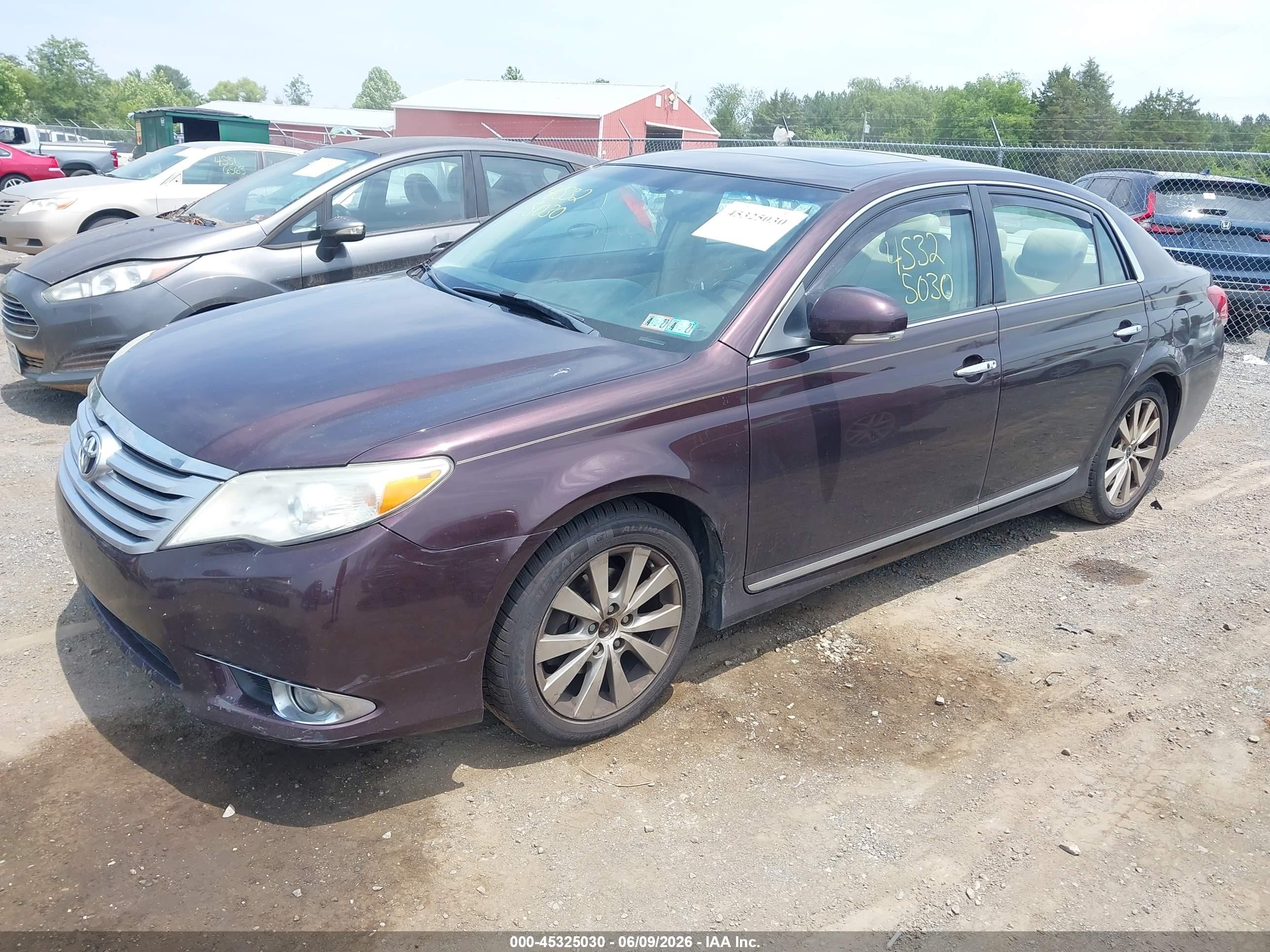 2011 Toyota Avalon Limited Burgundy vin: 4T1BK3DB2BU405364