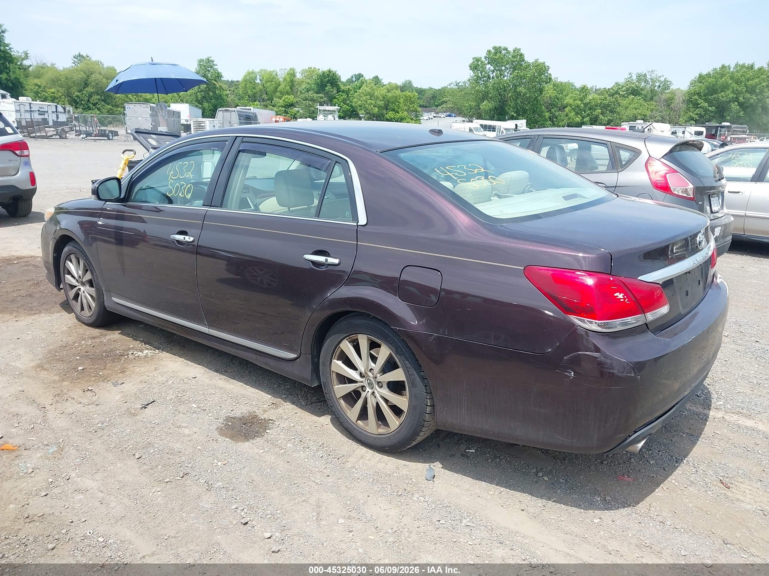 2011 Toyota Avalon Limited Burgundy vin: 4T1BK3DB2BU405364