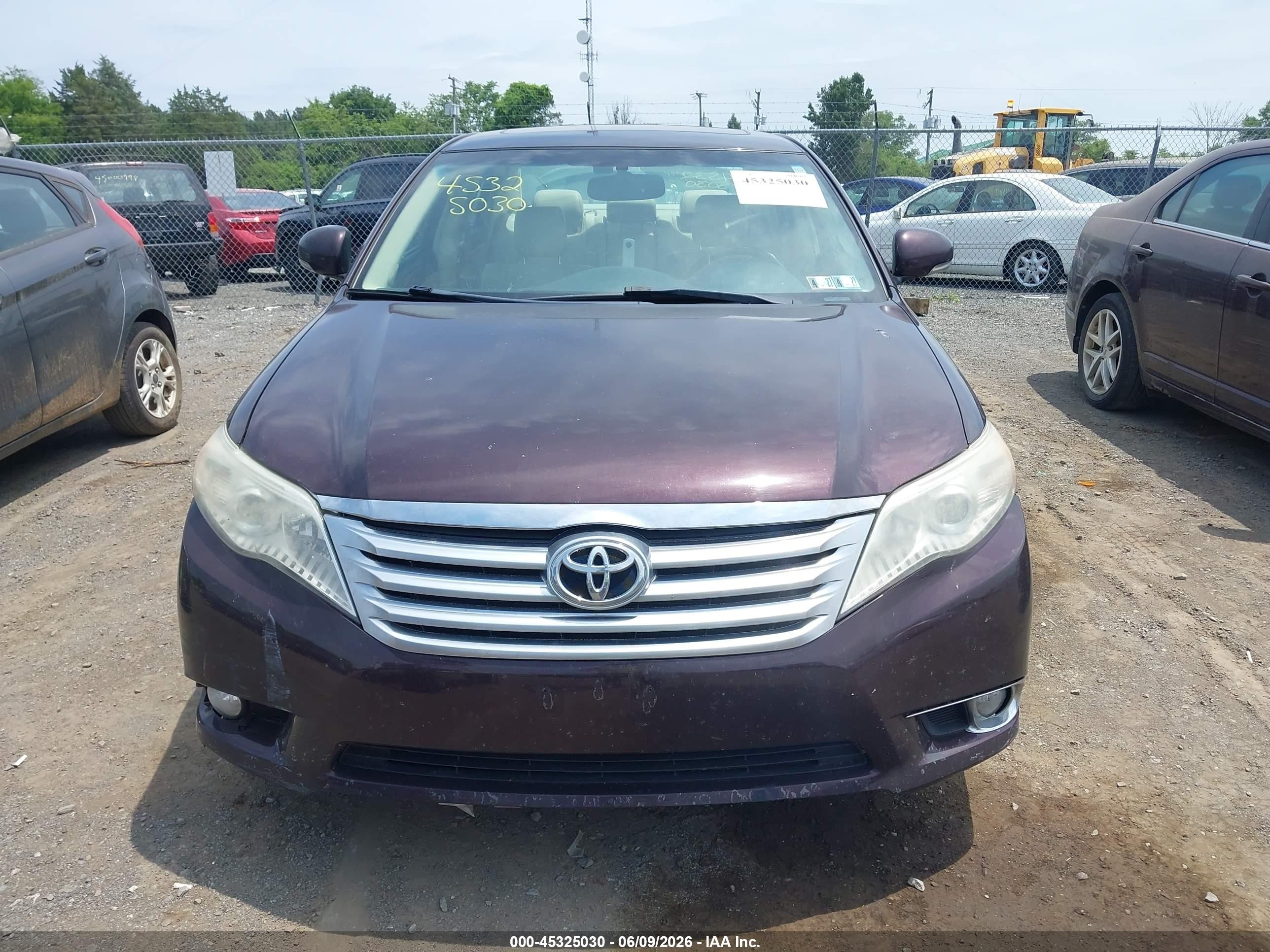 2011 Toyota Avalon Limited Burgundy vin: 4T1BK3DB2BU405364