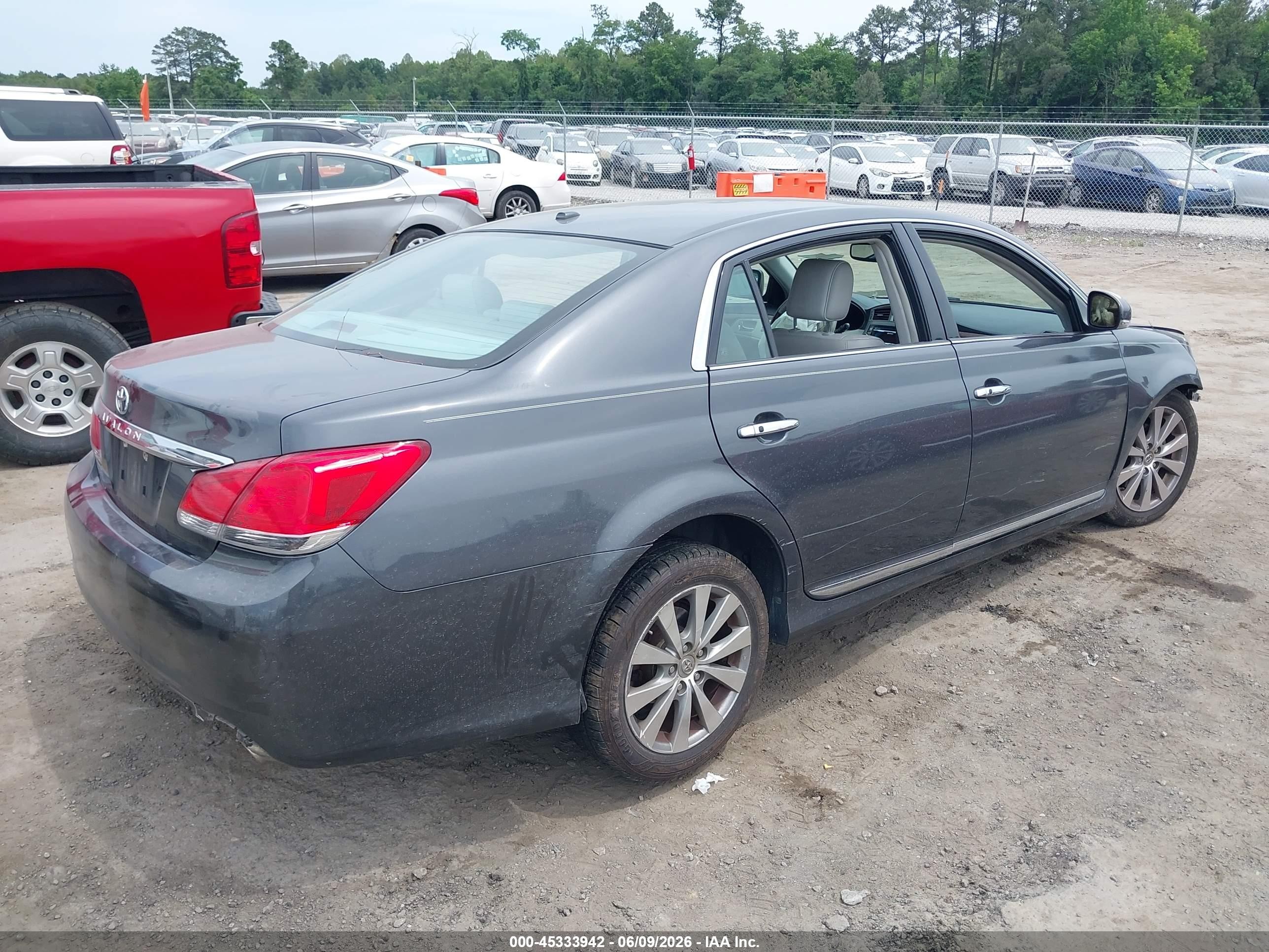 2011 Toyota Avalon Limited Серый vin: 4T1BK3DB2BU435464