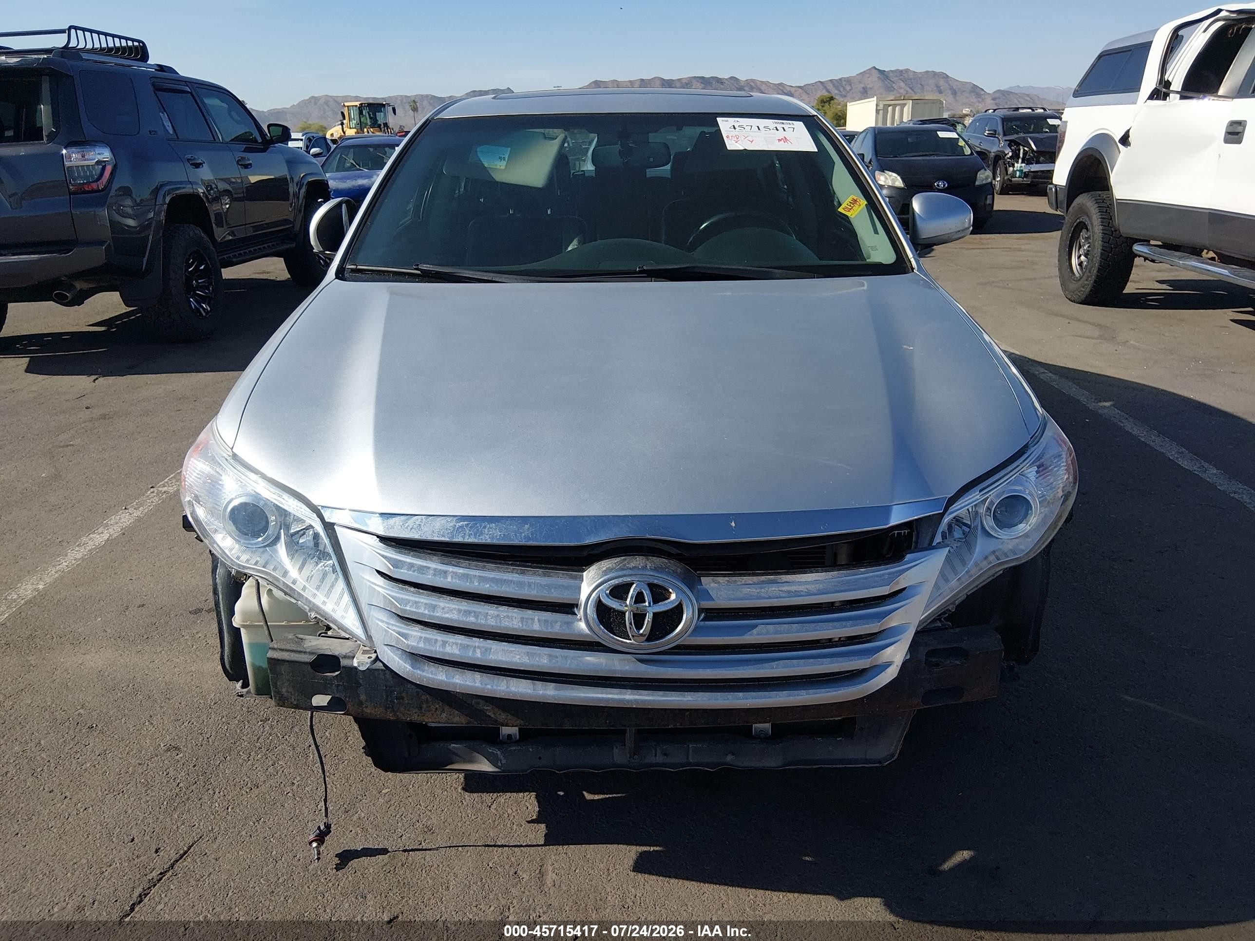 2012 Toyota Avalon Серебряный vin: 4T1BK3DB2CU446076