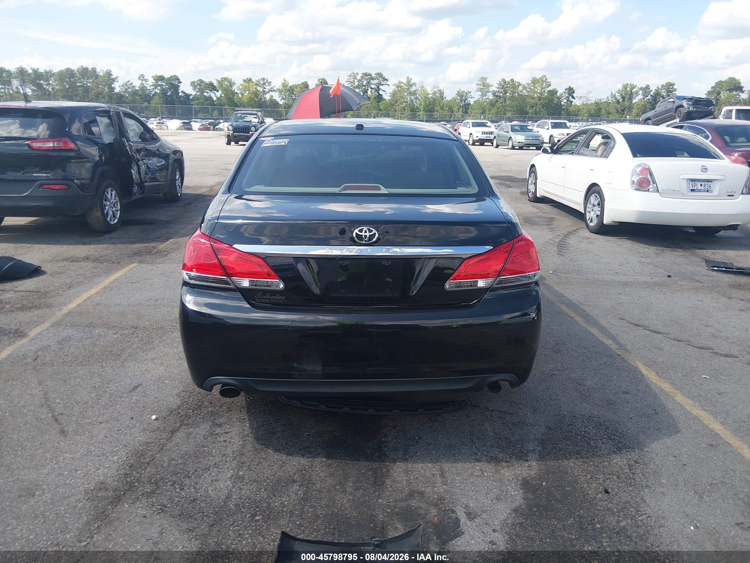 2012 Toyota Avalon Limited Black vin: 4T1BK3DB2CU462794