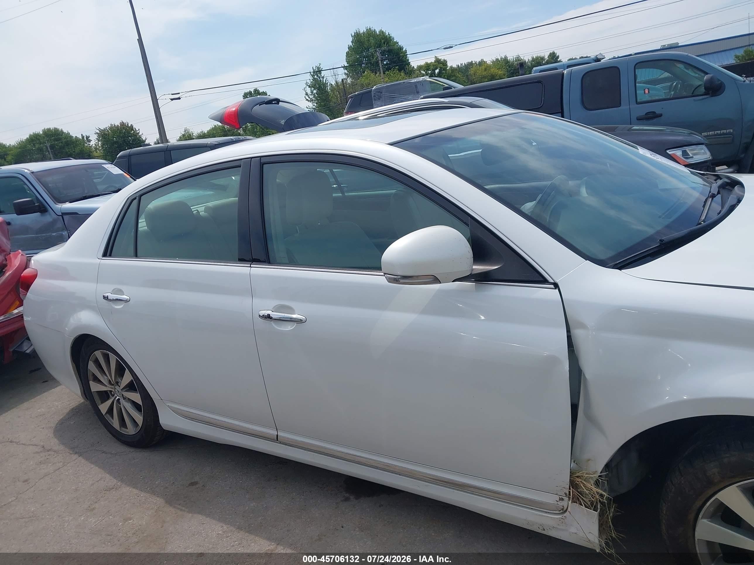 2012 Toyota Avalon Limited White vin: 4T1BK3DB2CU471754