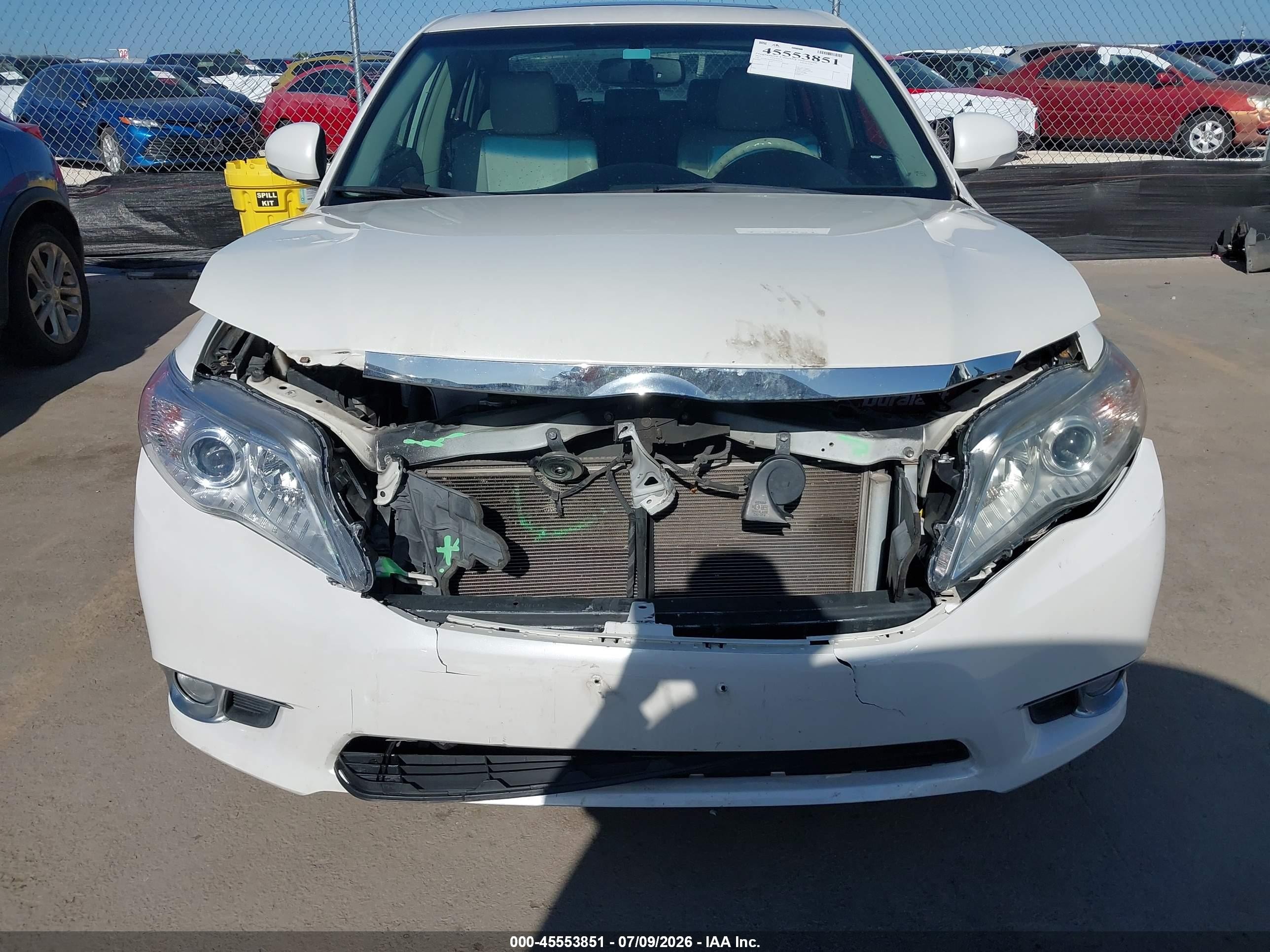 2011 Toyota Avalon   White vin: 4T1BK3DB3BU434324