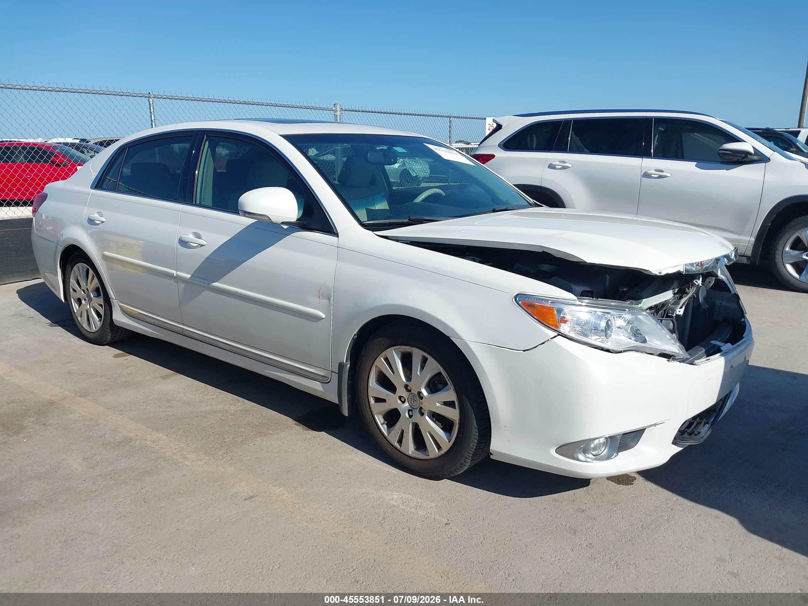 2011 Toyota Avalon   White vin: 4T1BK3DB3BU434324