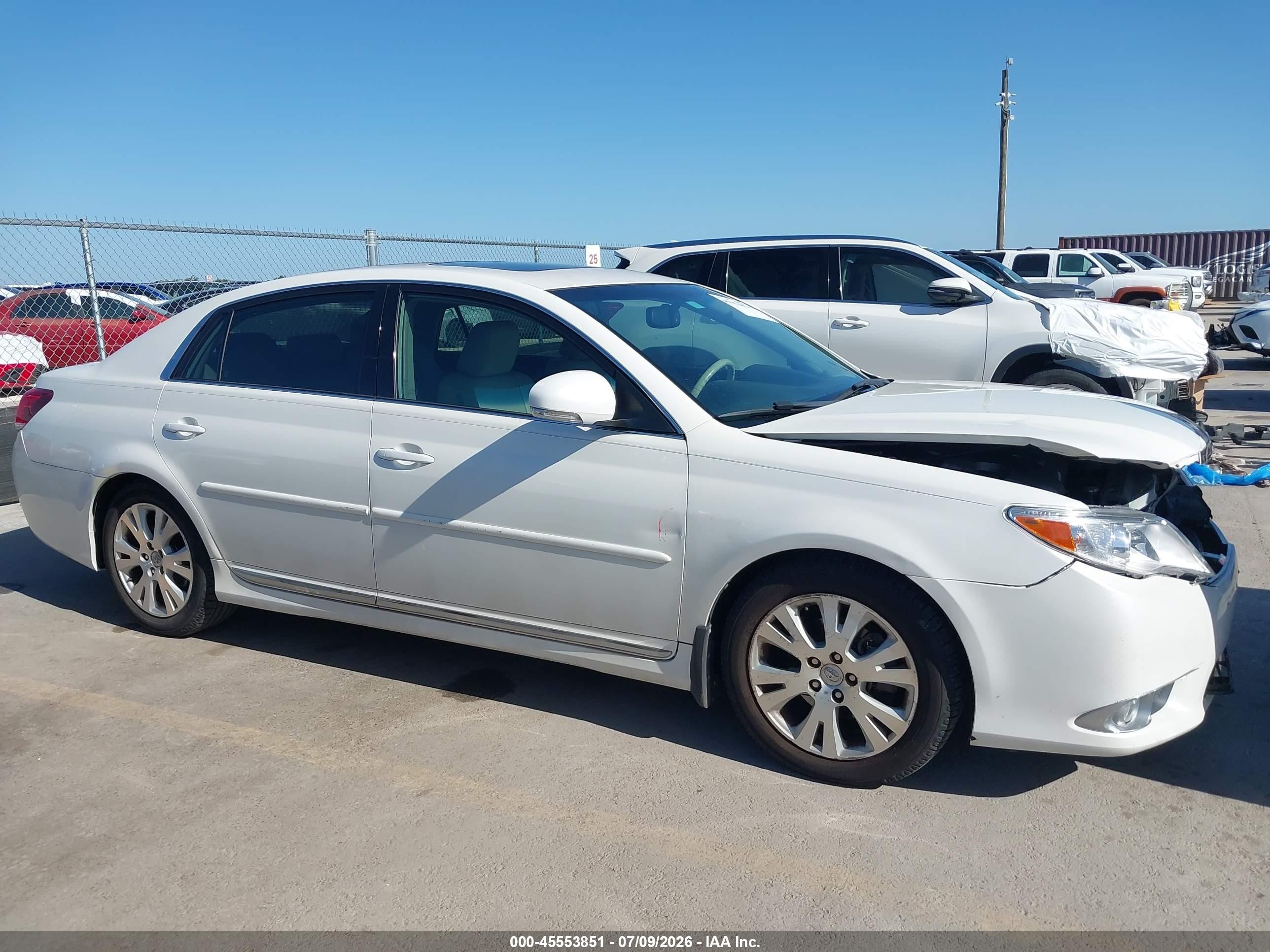 2011 Toyota Avalon   White vin: 4T1BK3DB3BU434324