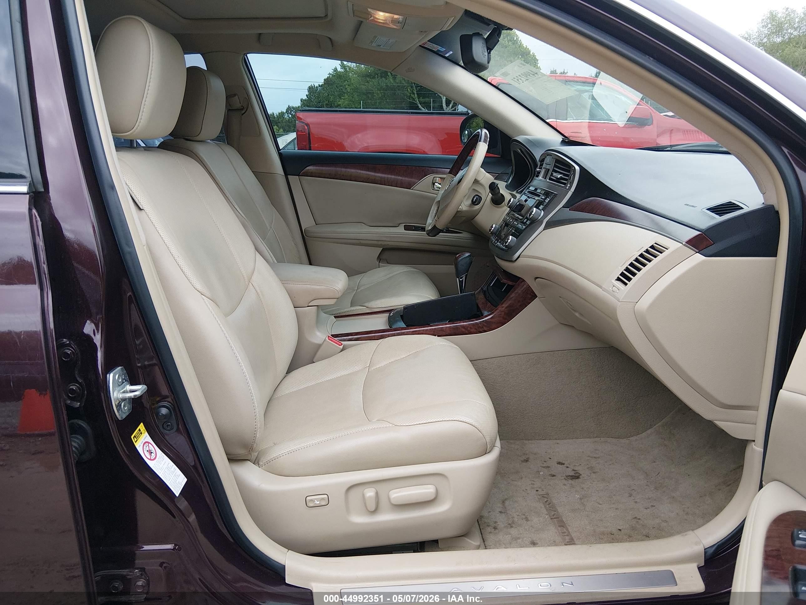 2012 Toyota Avalon Limited Бордовый vin: 4T1BK3DB3CU460827