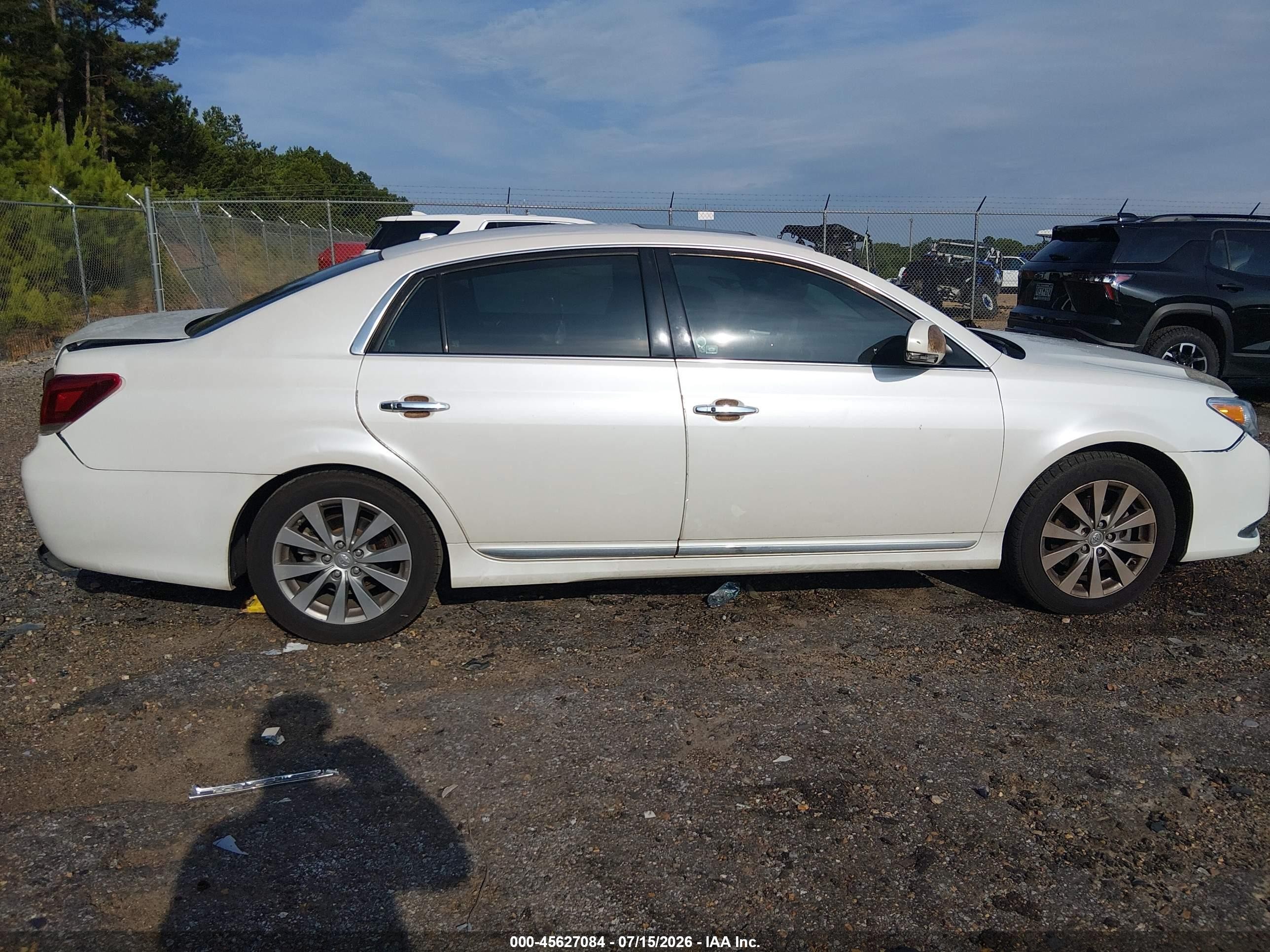 2012 Toyota Avalon Limited White vin: 4T1BK3DB3CU464022