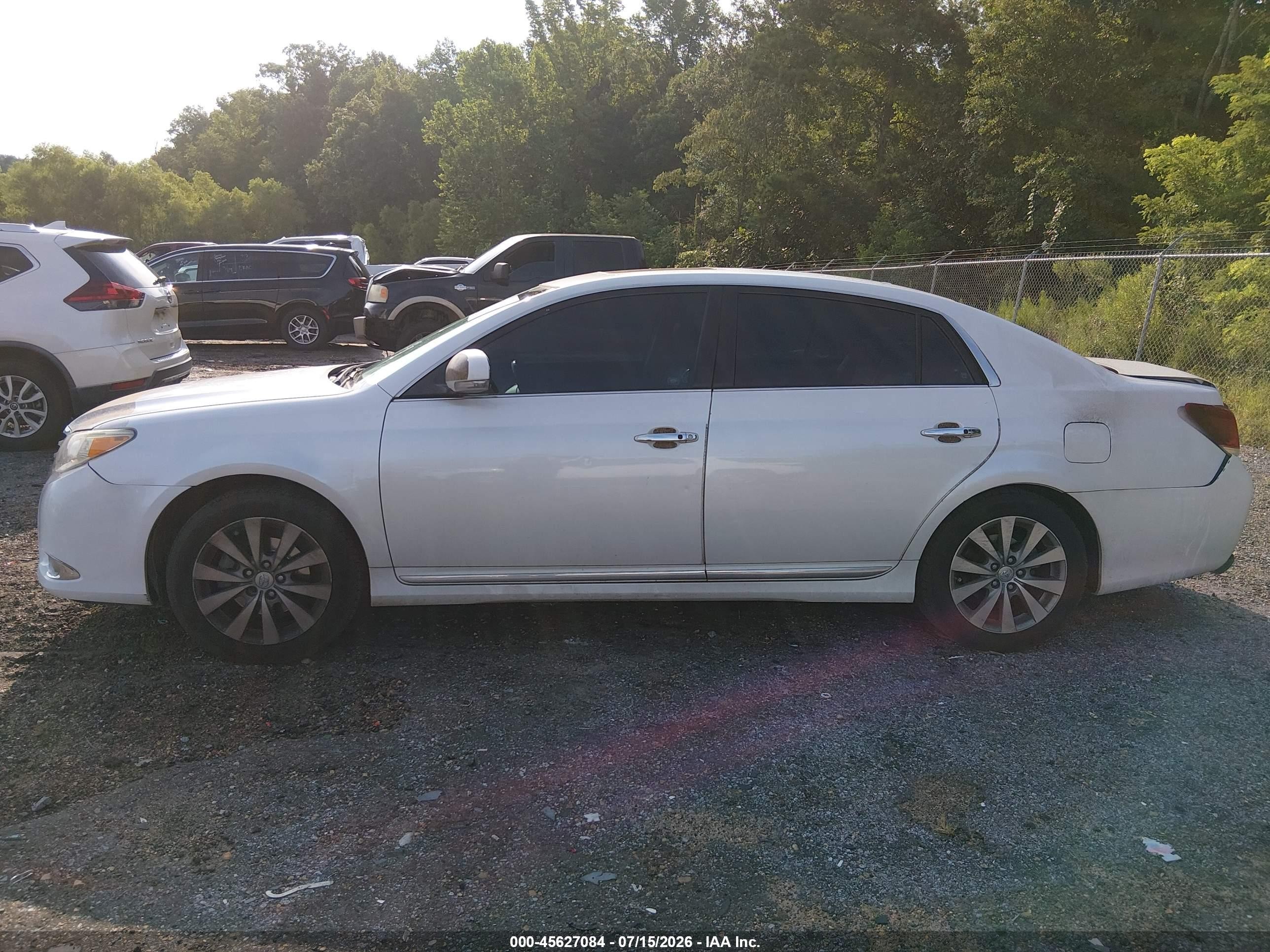 2012 Toyota Avalon Limited White vin: 4T1BK3DB3CU464022