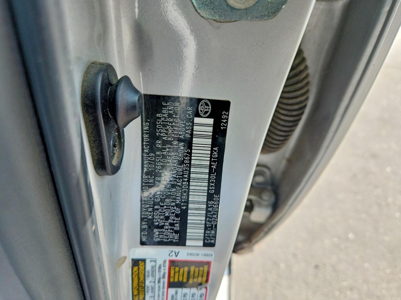 2010 Toyota Avalon Xls Silver vin: 4T1BK3DB4AU358675