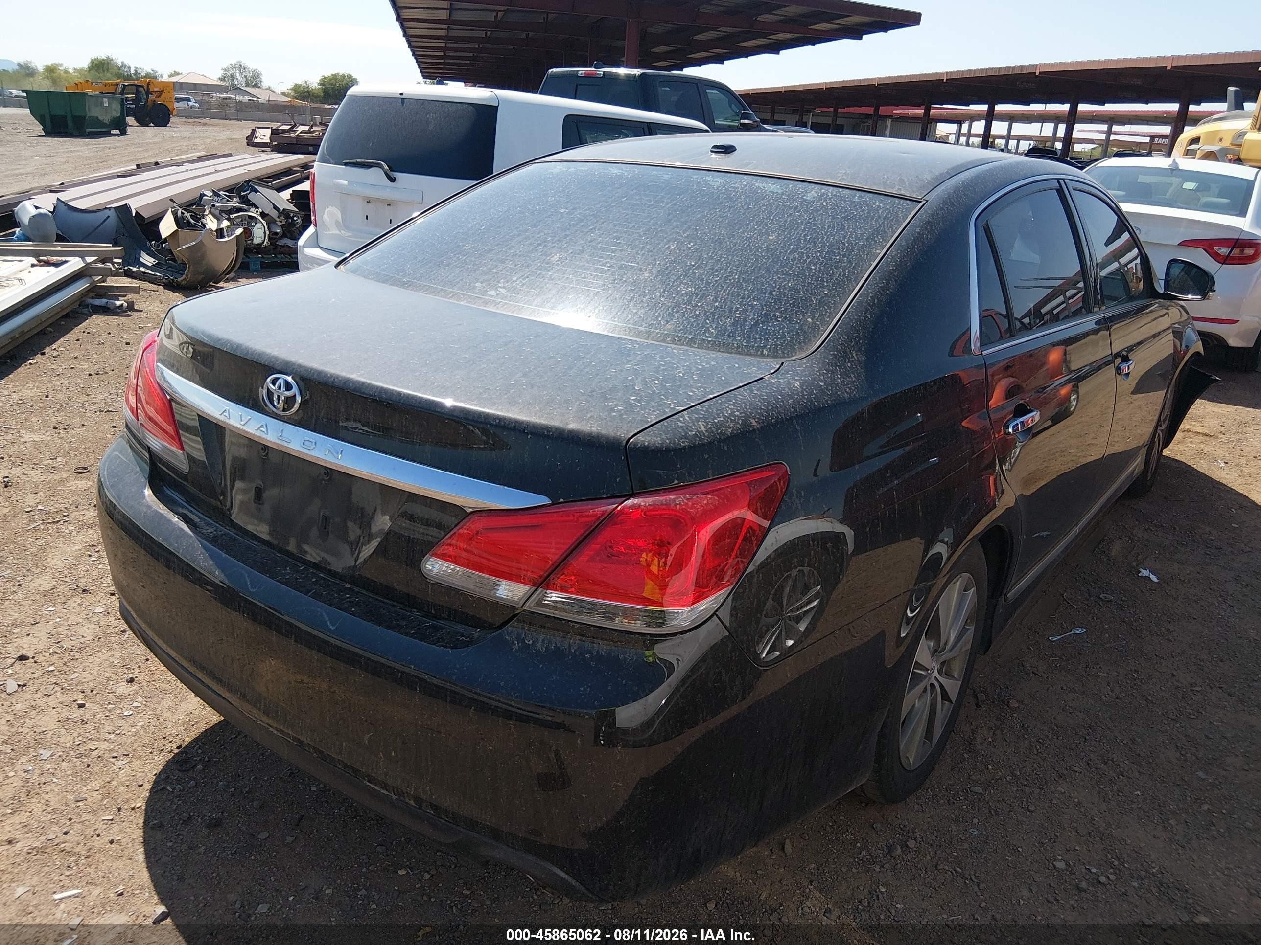2011 Toyota Avalon Limited Black vin: 4T1BK3DB4BU403213