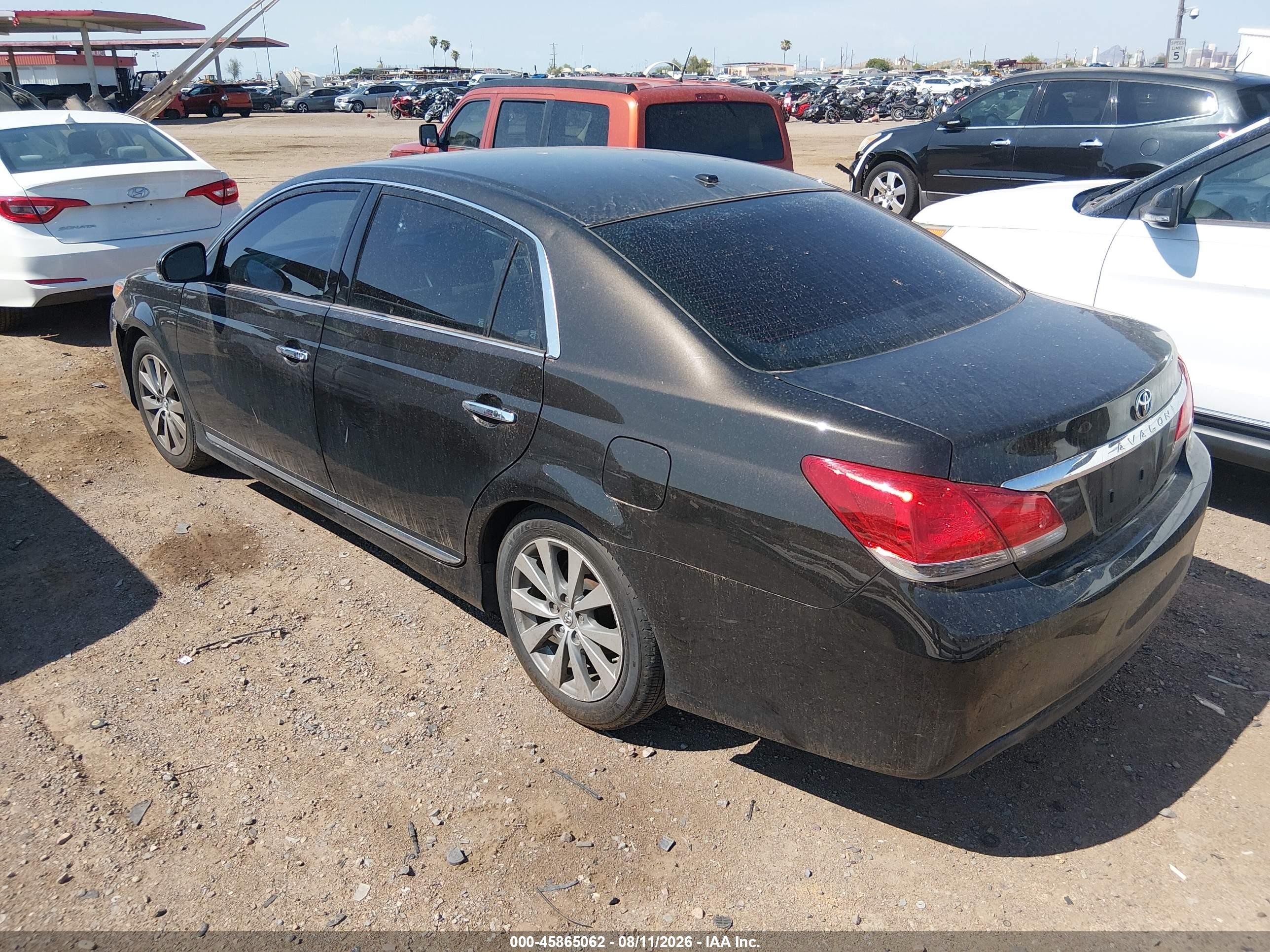 2011 Toyota Avalon Limited Black vin: 4T1BK3DB4BU403213