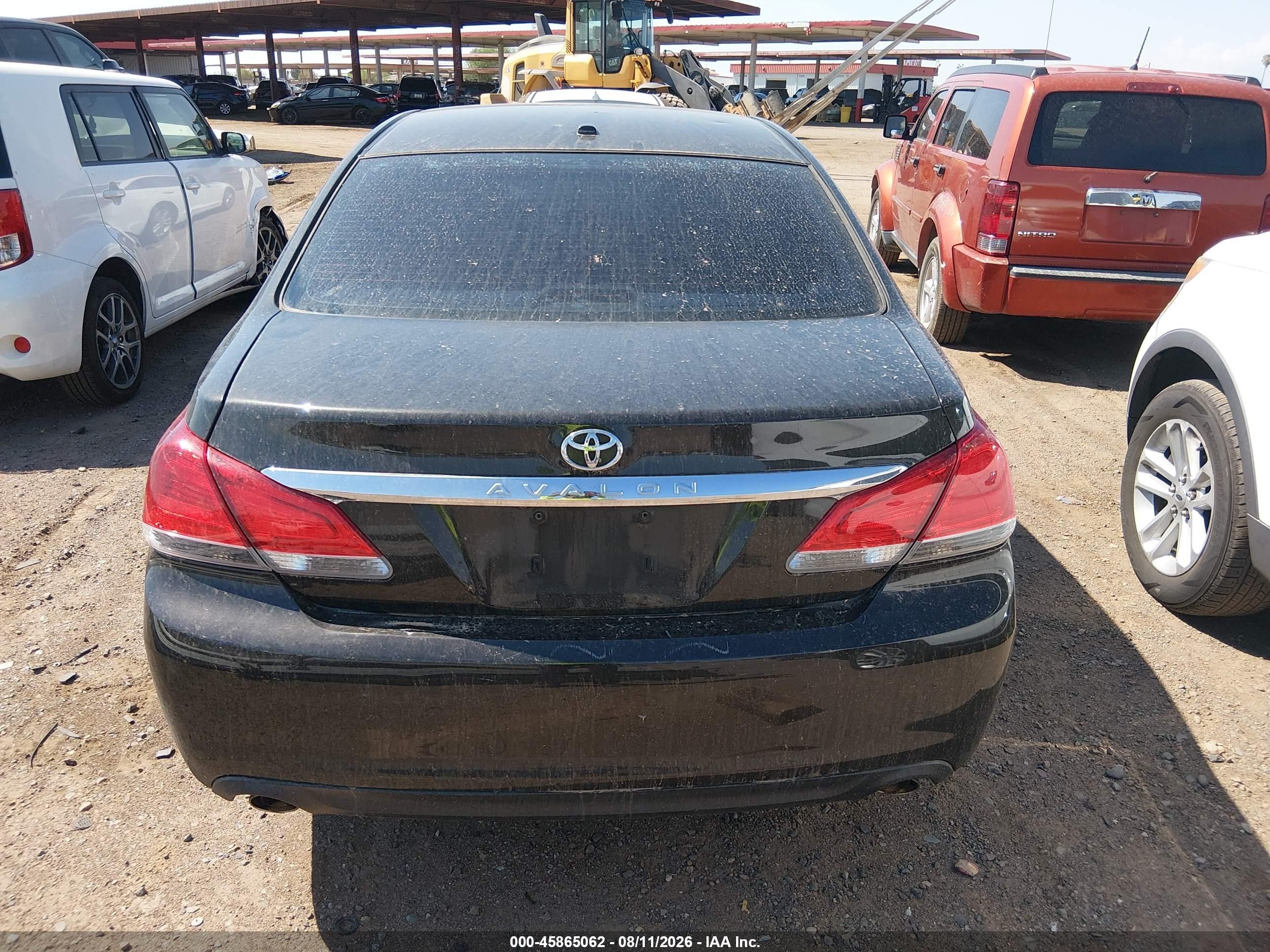 2011 Toyota Avalon Limited Black vin: 4T1BK3DB4BU403213