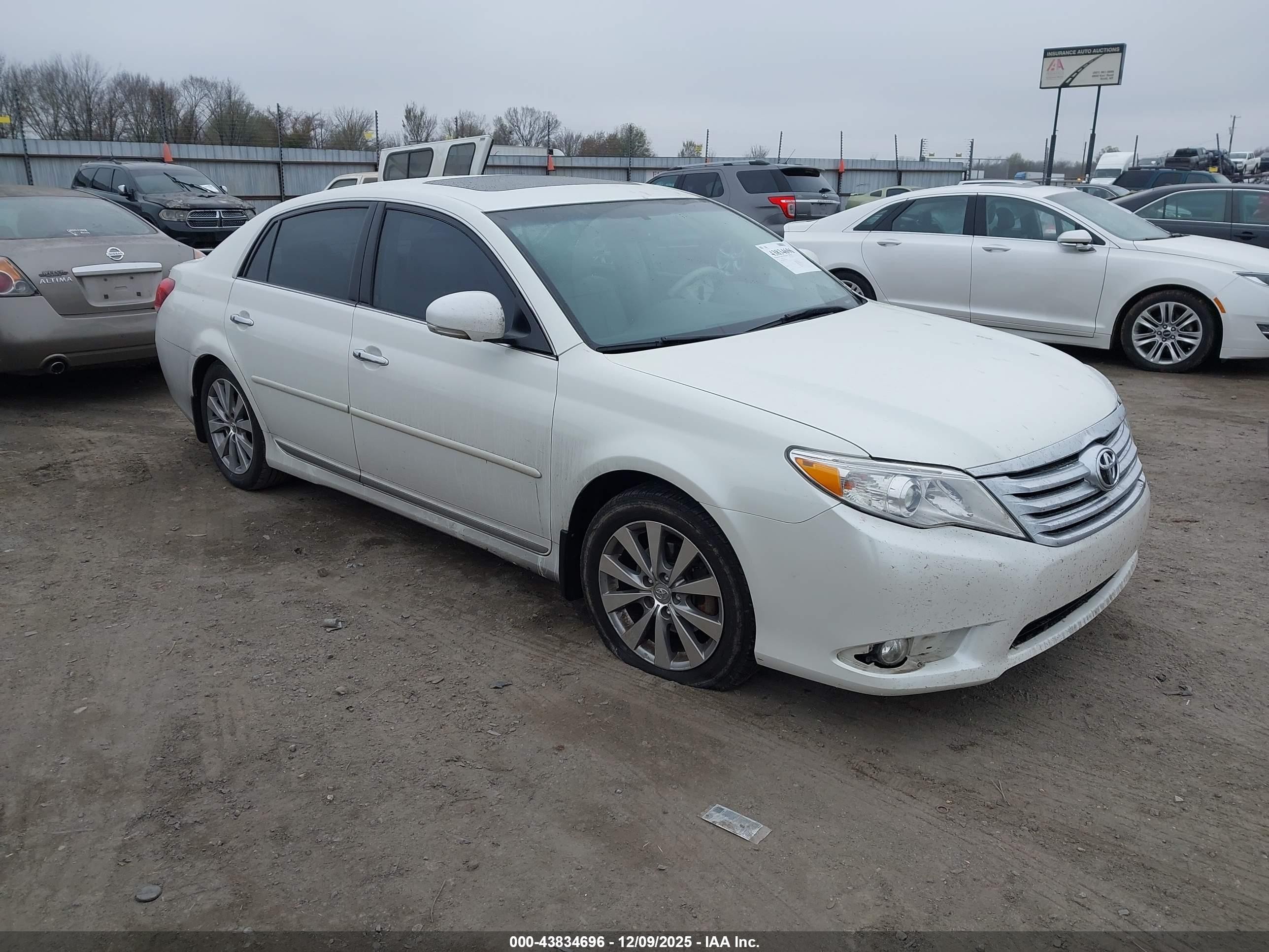 2011 Toyota Avalon Limited White vin: 4T1BK3DB4BU421498