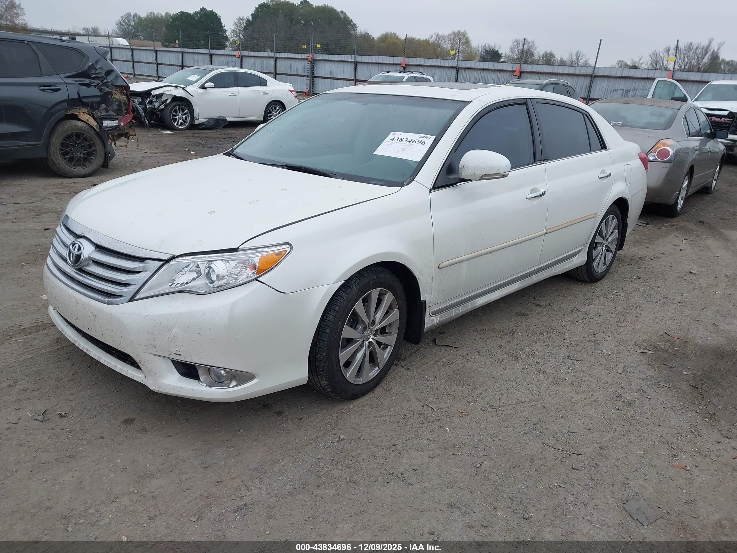 2011 Toyota Avalon Limited White vin: 4T1BK3DB4BU421498