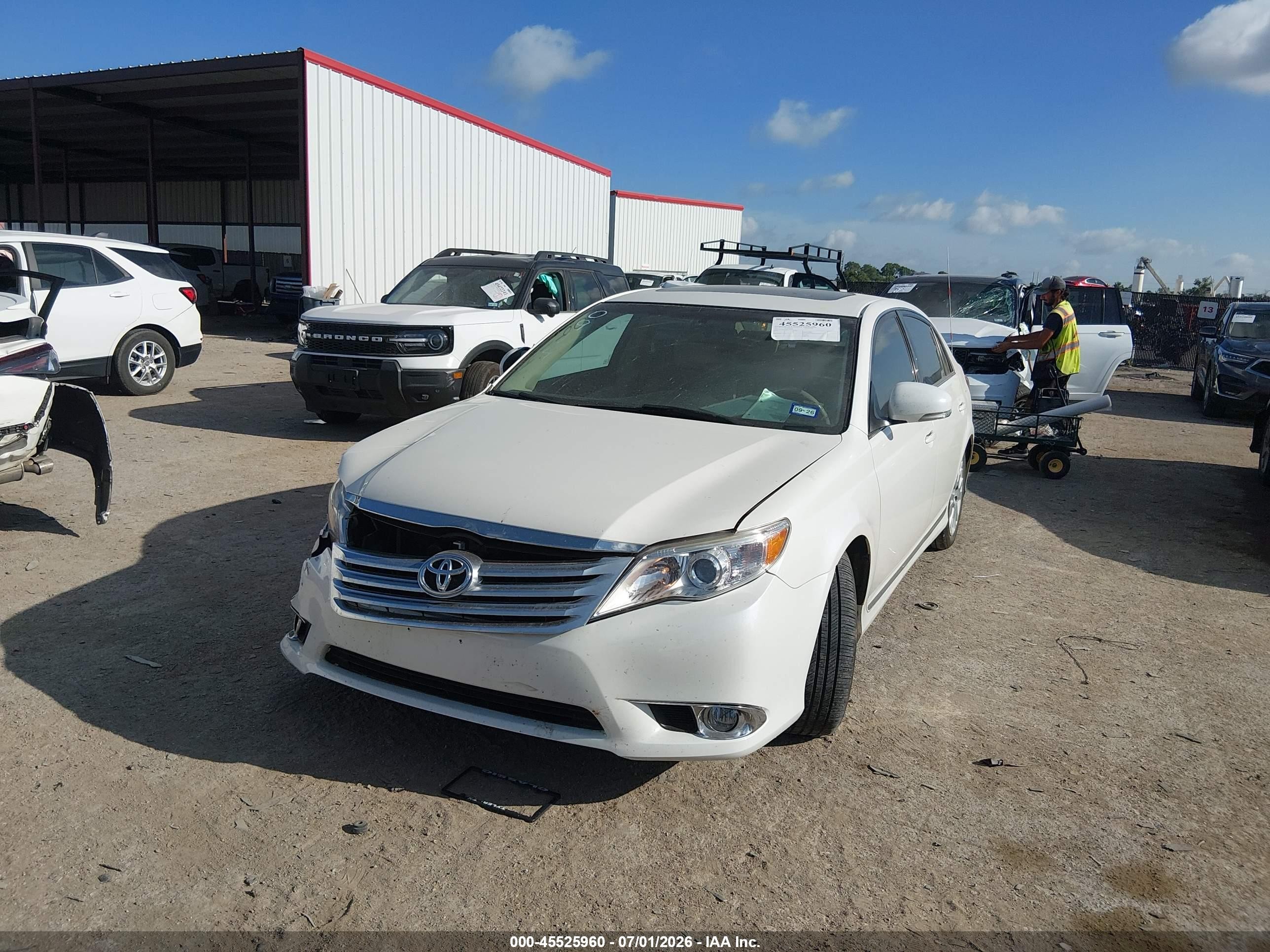 2011 Toyota Avalon   White vin: 4T1BK3DB4BU430914