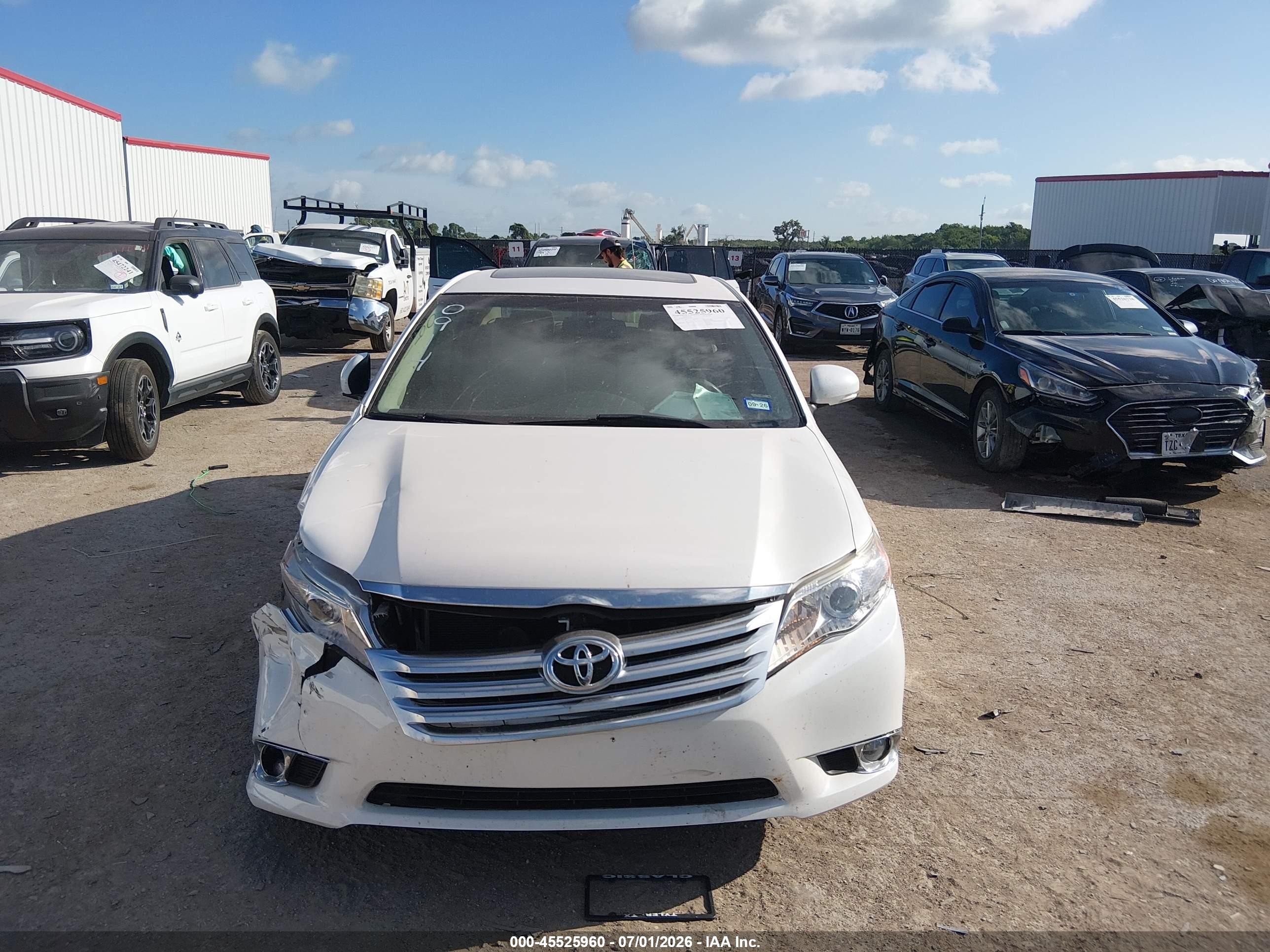 2011 Toyota Avalon   White vin: 4T1BK3DB4BU430914