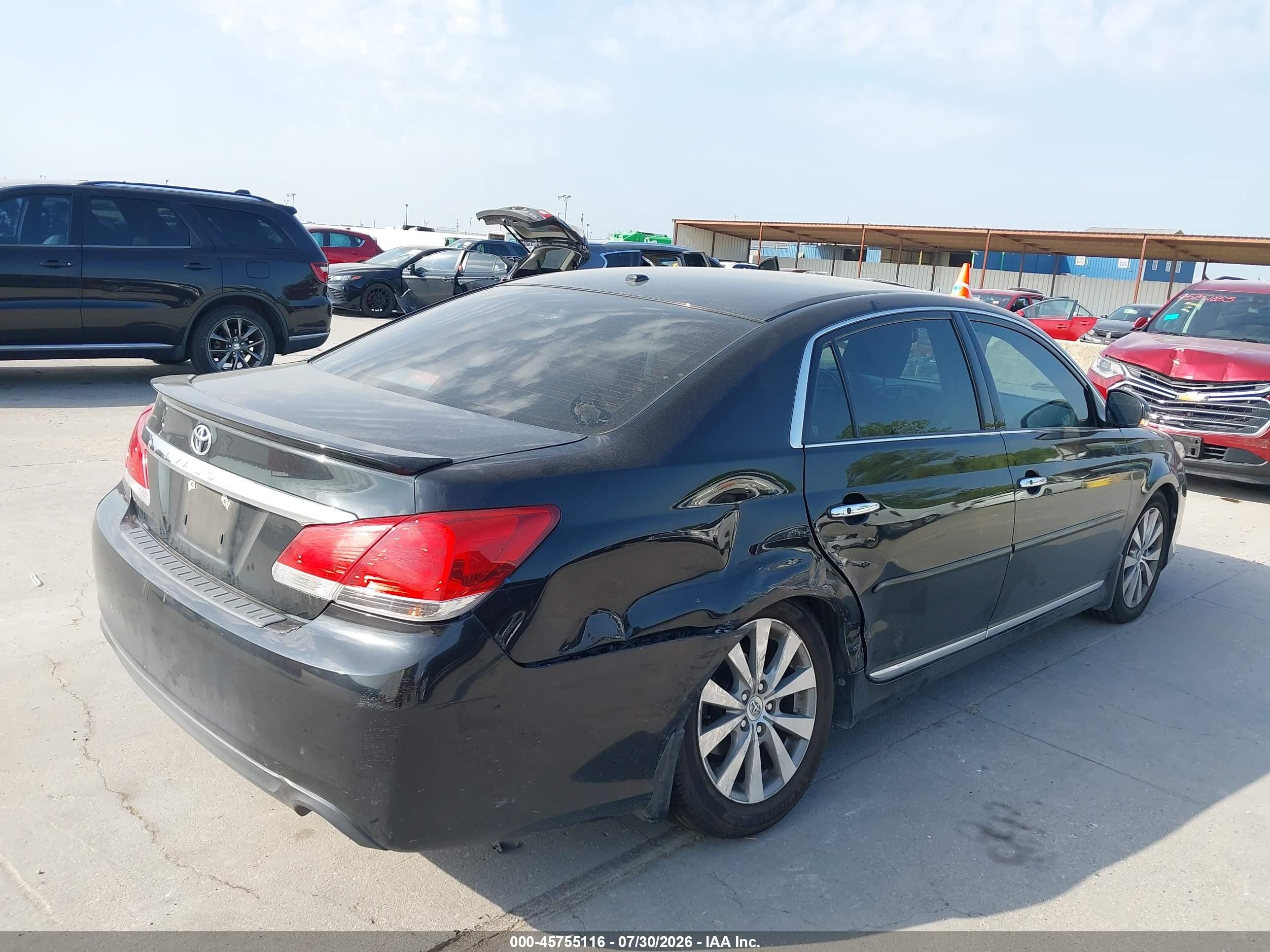 2011 Toyota Avalon Limited Black vin: 4T1BK3DB4BU434686
