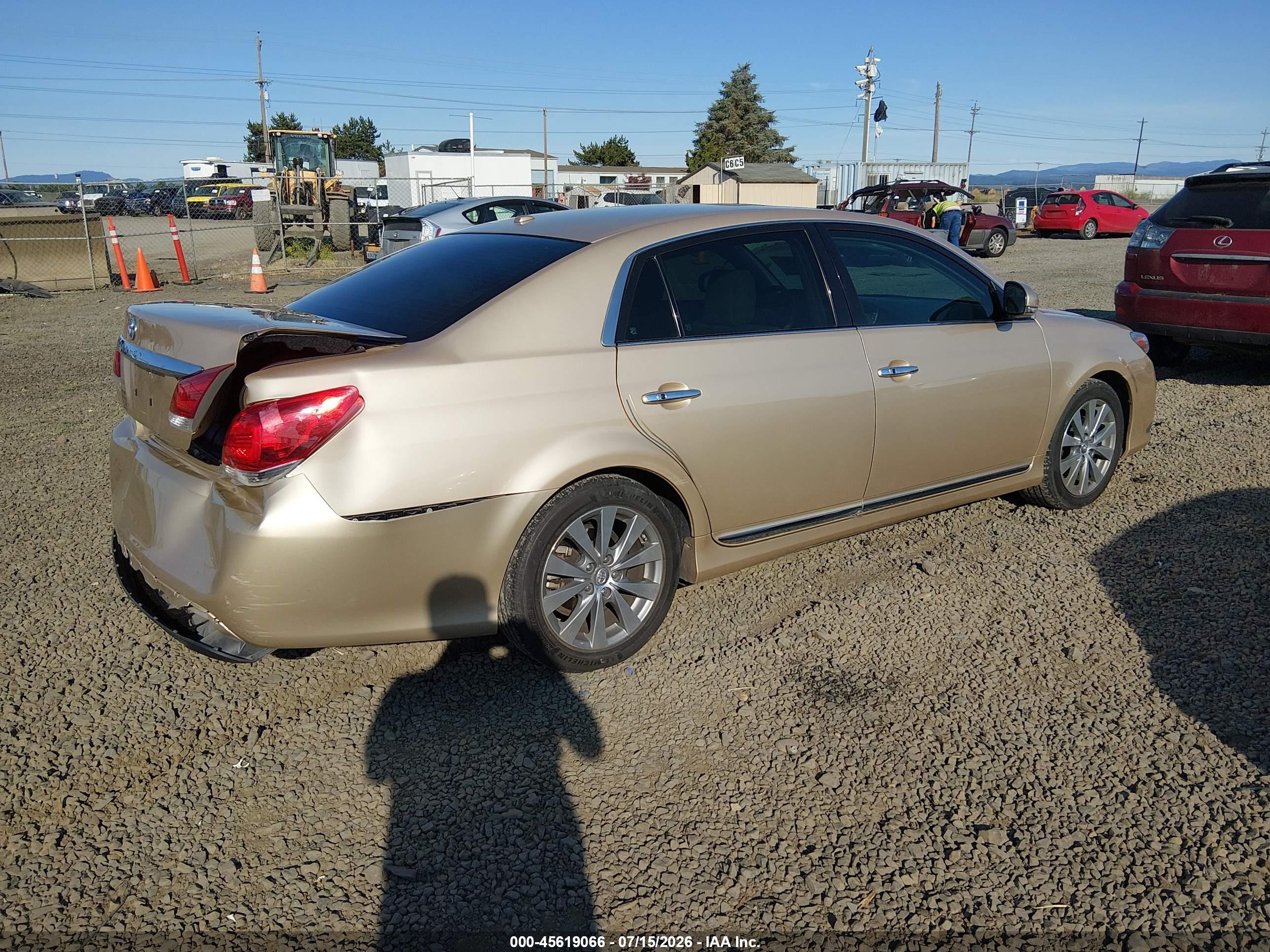 2012 Toyota Avalon Limited Gold vin: 4T1BK3DB4CU459895