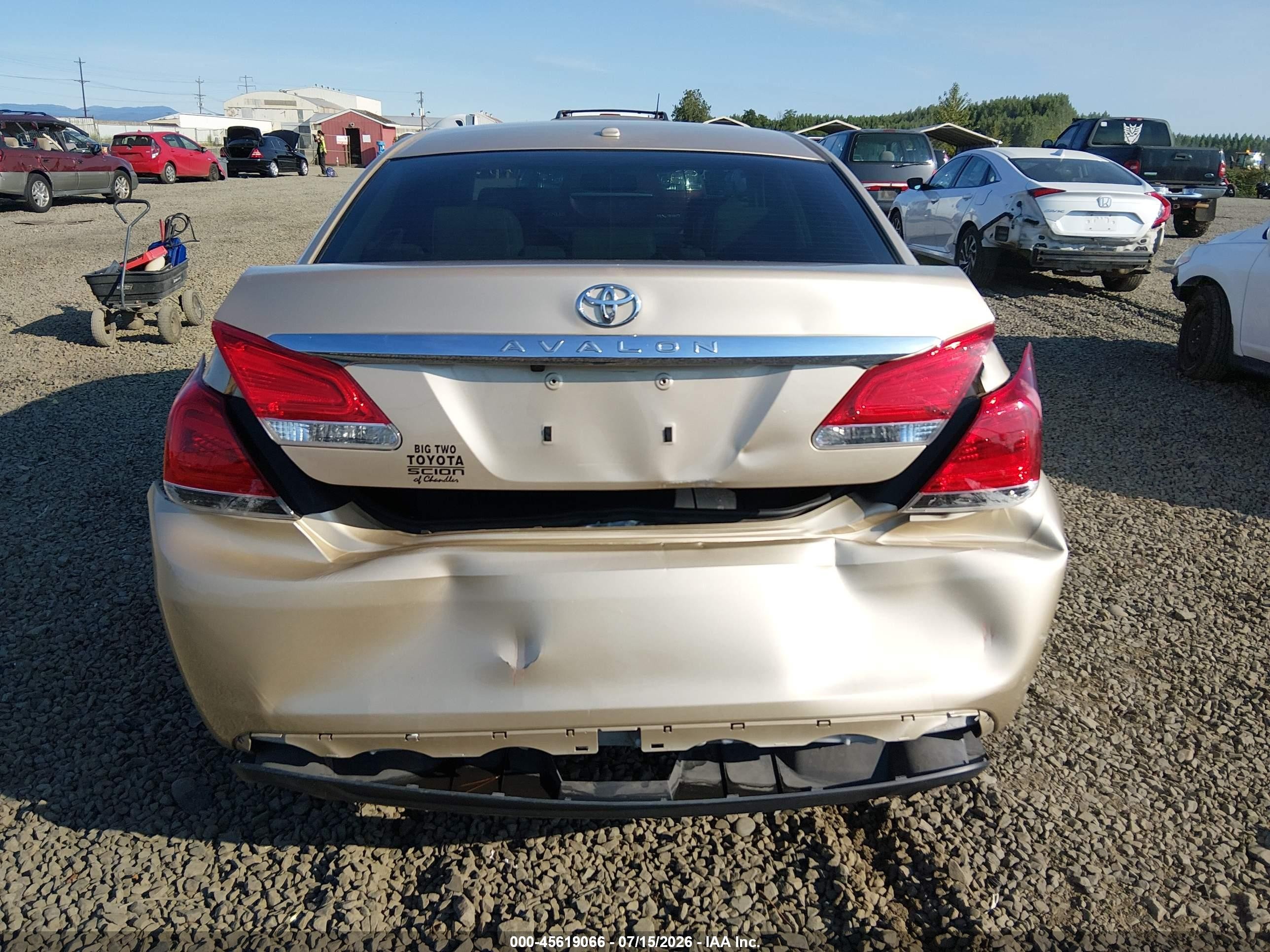 2012 Toyota Avalon Limited Gold vin: 4T1BK3DB4CU459895