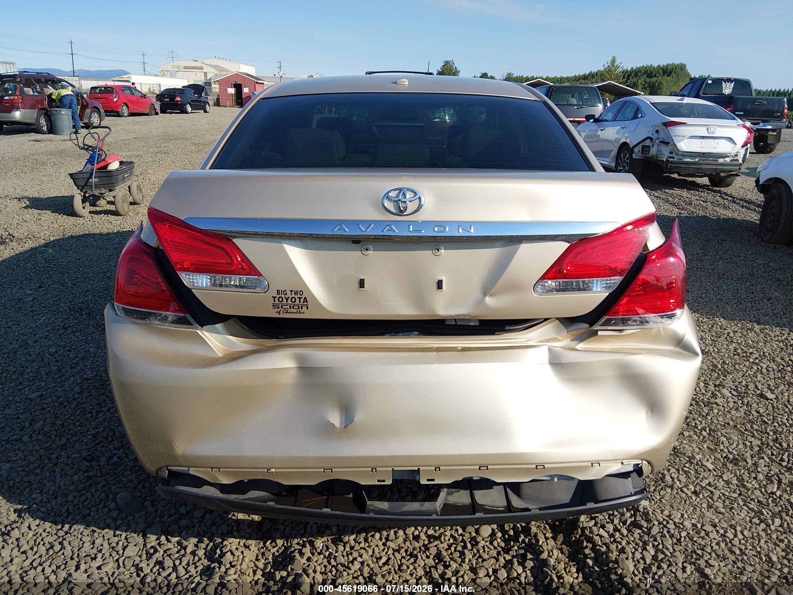2012 Toyota Avalon Limited Gold vin: 4T1BK3DB4CU459895
