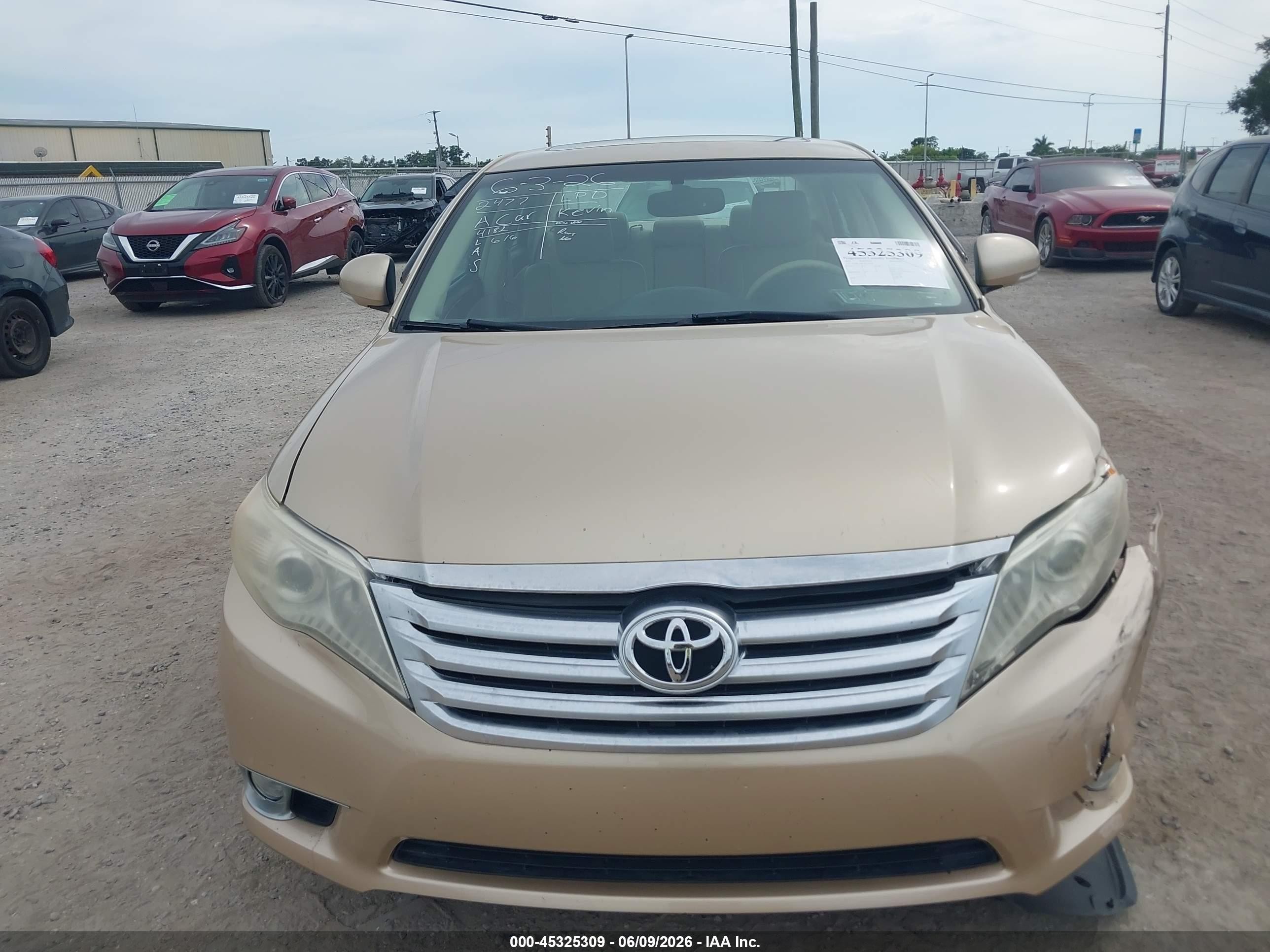 2011 Toyota Avalon   Золотой vin: 4T1BK3DB5BU394182