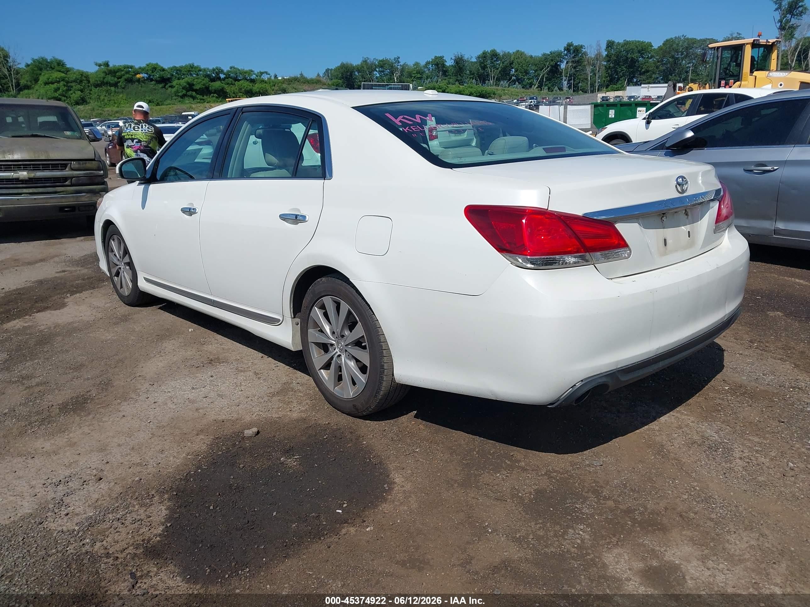 2011 Toyota Avalon Limited White vin: 4T1BK3DB5BU417704