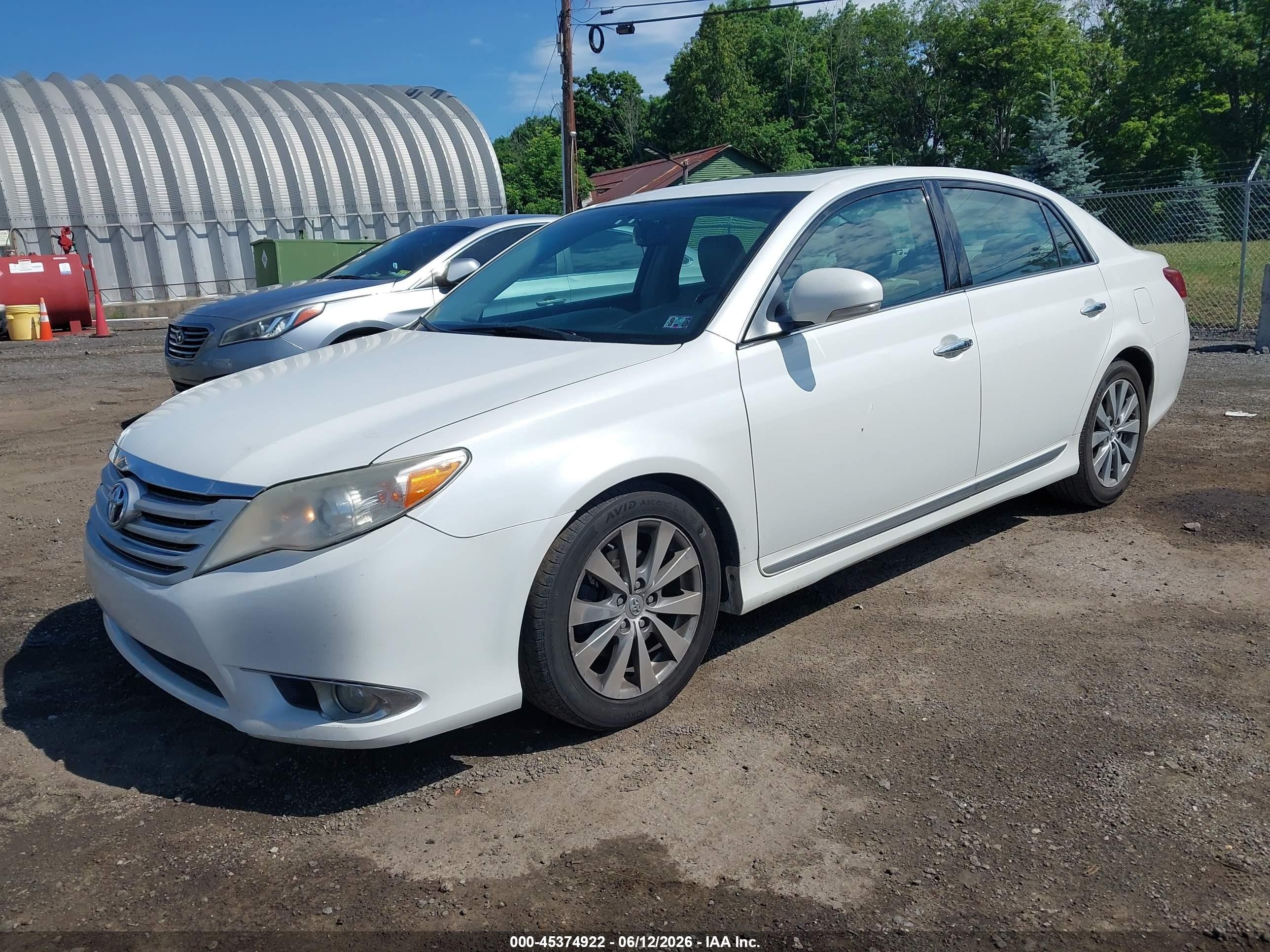 2011 Toyota Avalon Limited White vin: 4T1BK3DB5BU417704