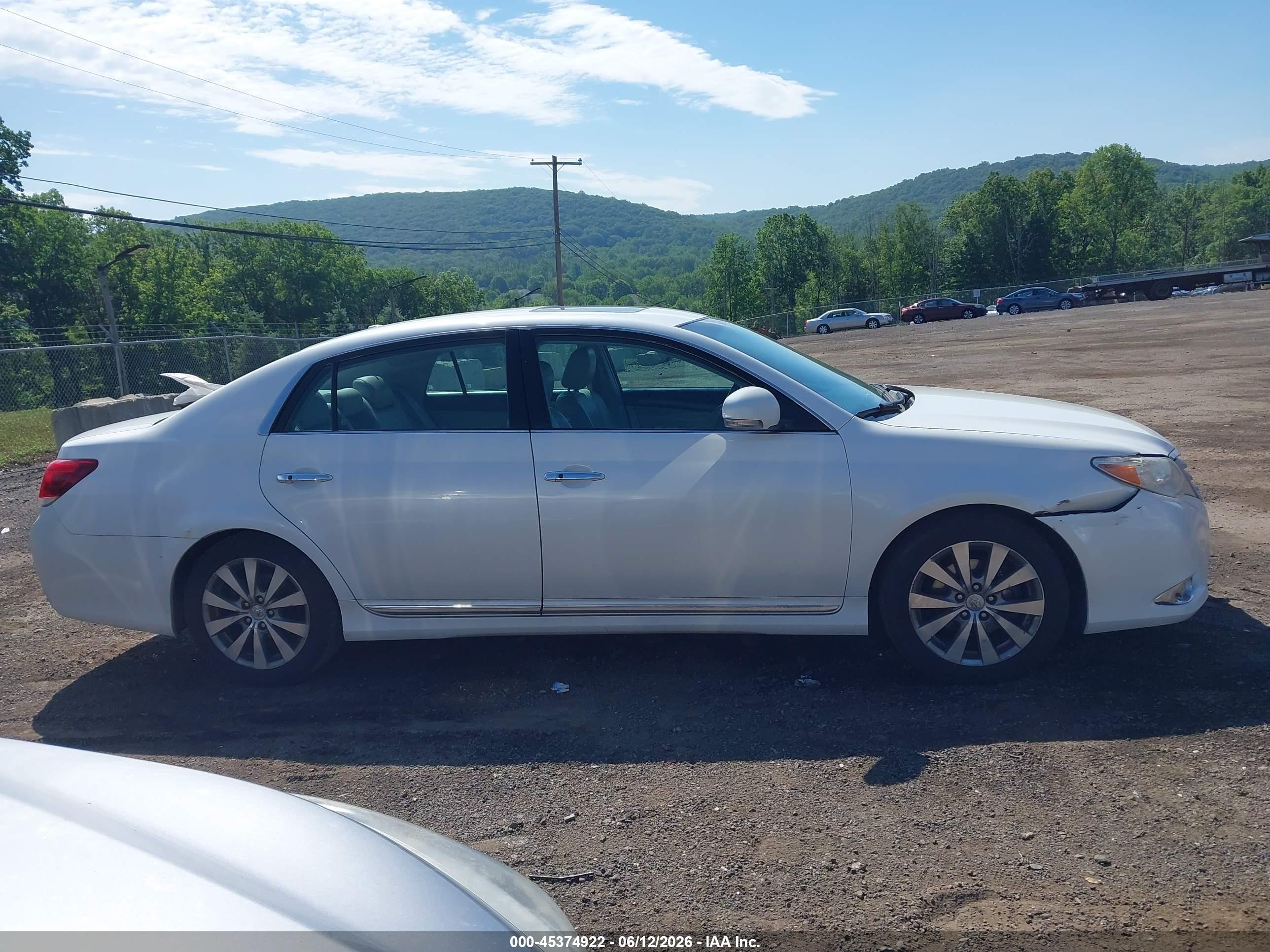 2011 Toyota Avalon Limited White vin: 4T1BK3DB5BU417704