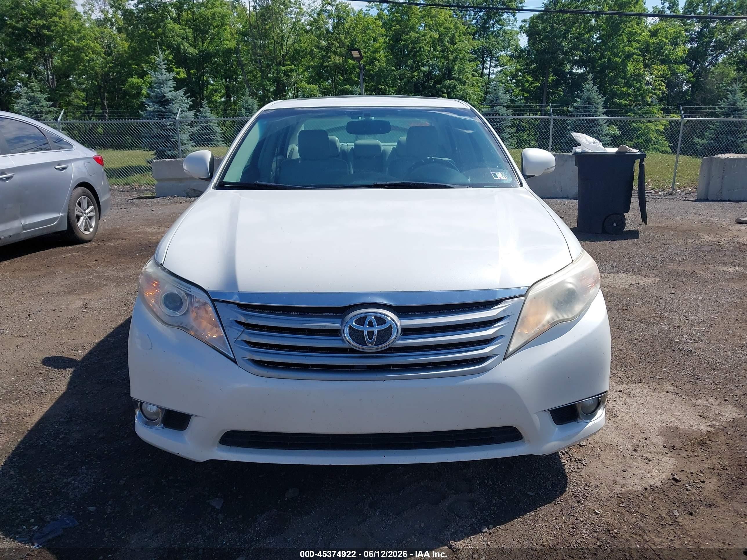 2011 Toyota Avalon Limited White vin: 4T1BK3DB5BU417704