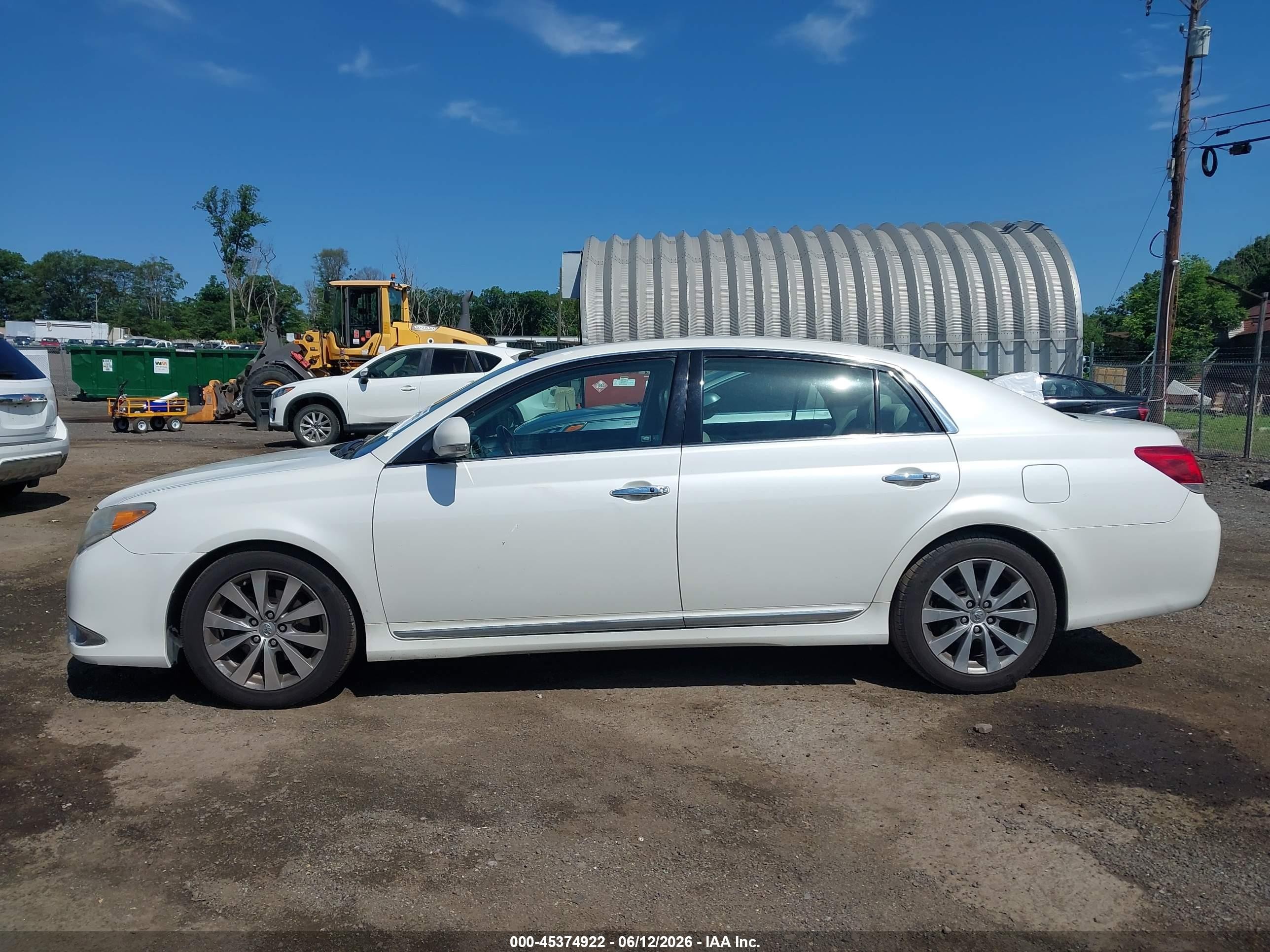 2011 Toyota Avalon Limited White vin: 4T1BK3DB5BU417704