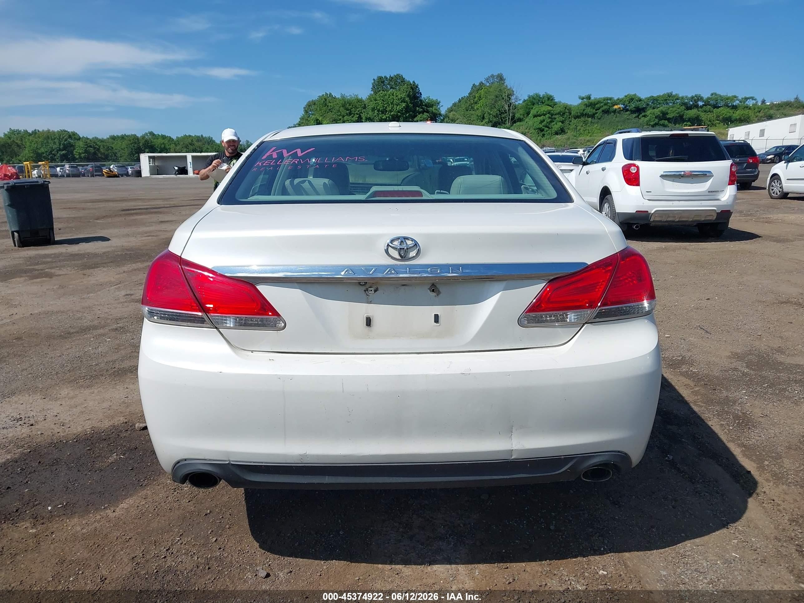 2011 Toyota Avalon Limited White vin: 4T1BK3DB5BU417704
