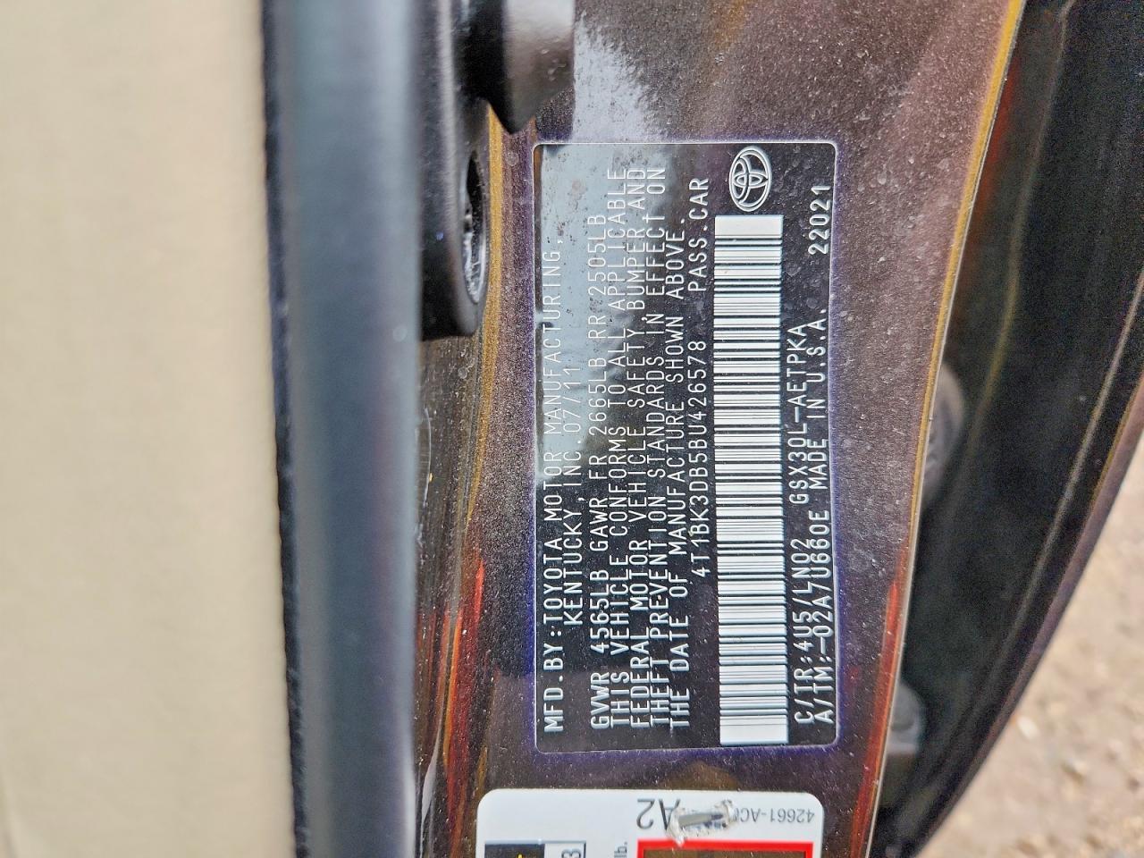 2011 Toyota Avalon Limited Black vin: 4T1BK3DB5BU426578