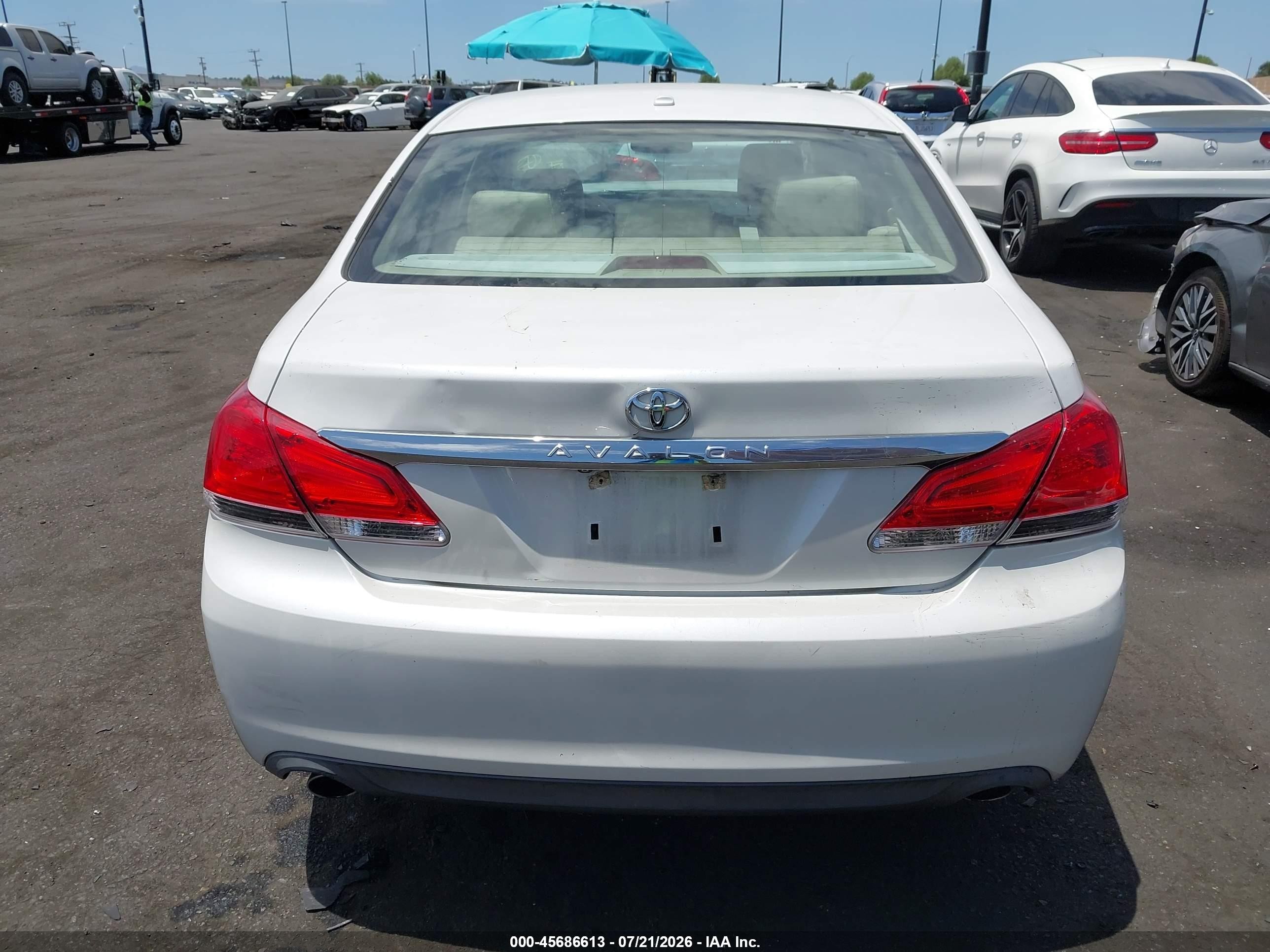 2011 Toyota Avalon Limited White vin: 4T1BK3DB5BU433398