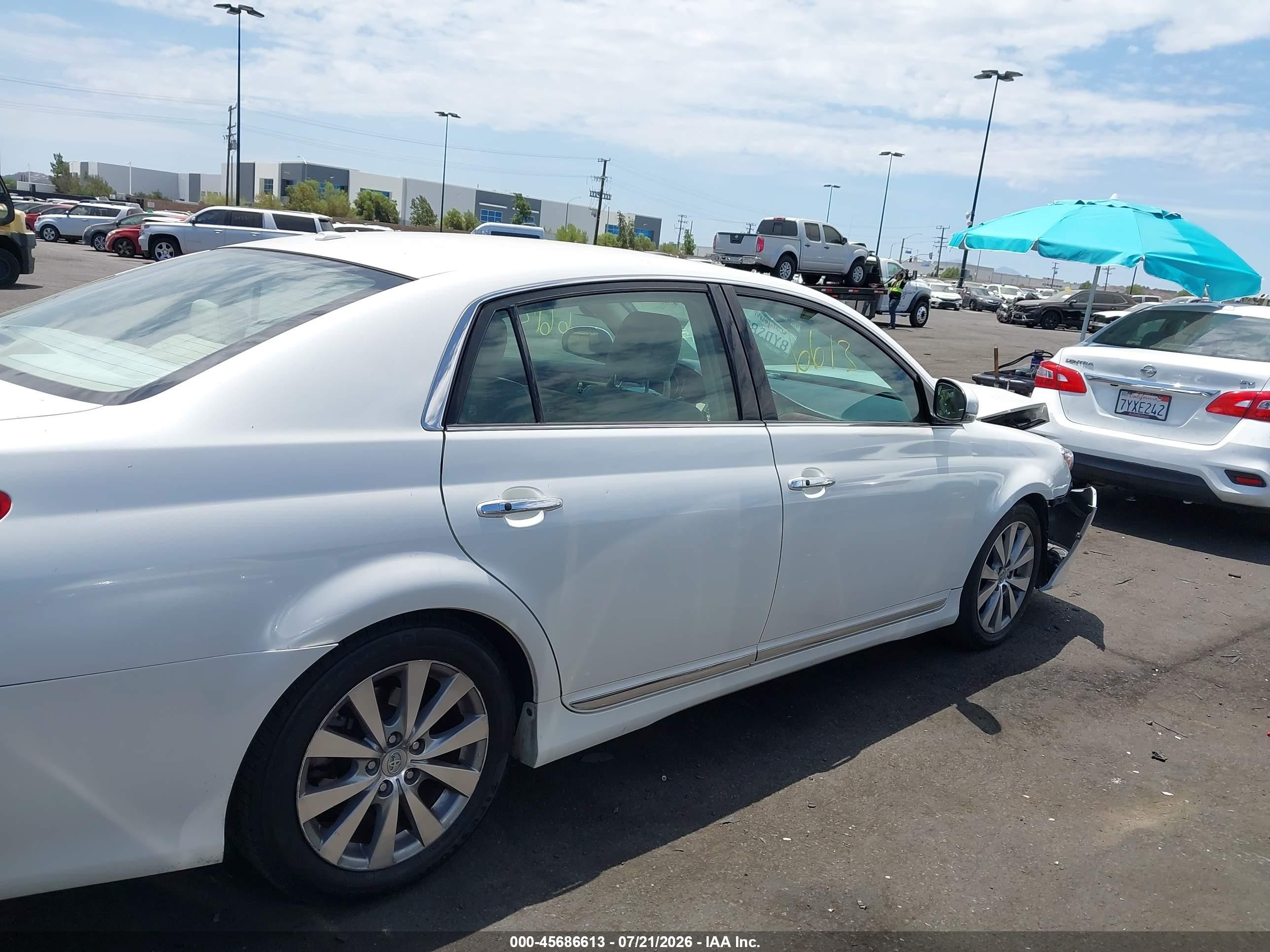 2011 Toyota Avalon Limited White vin: 4T1BK3DB5BU433398