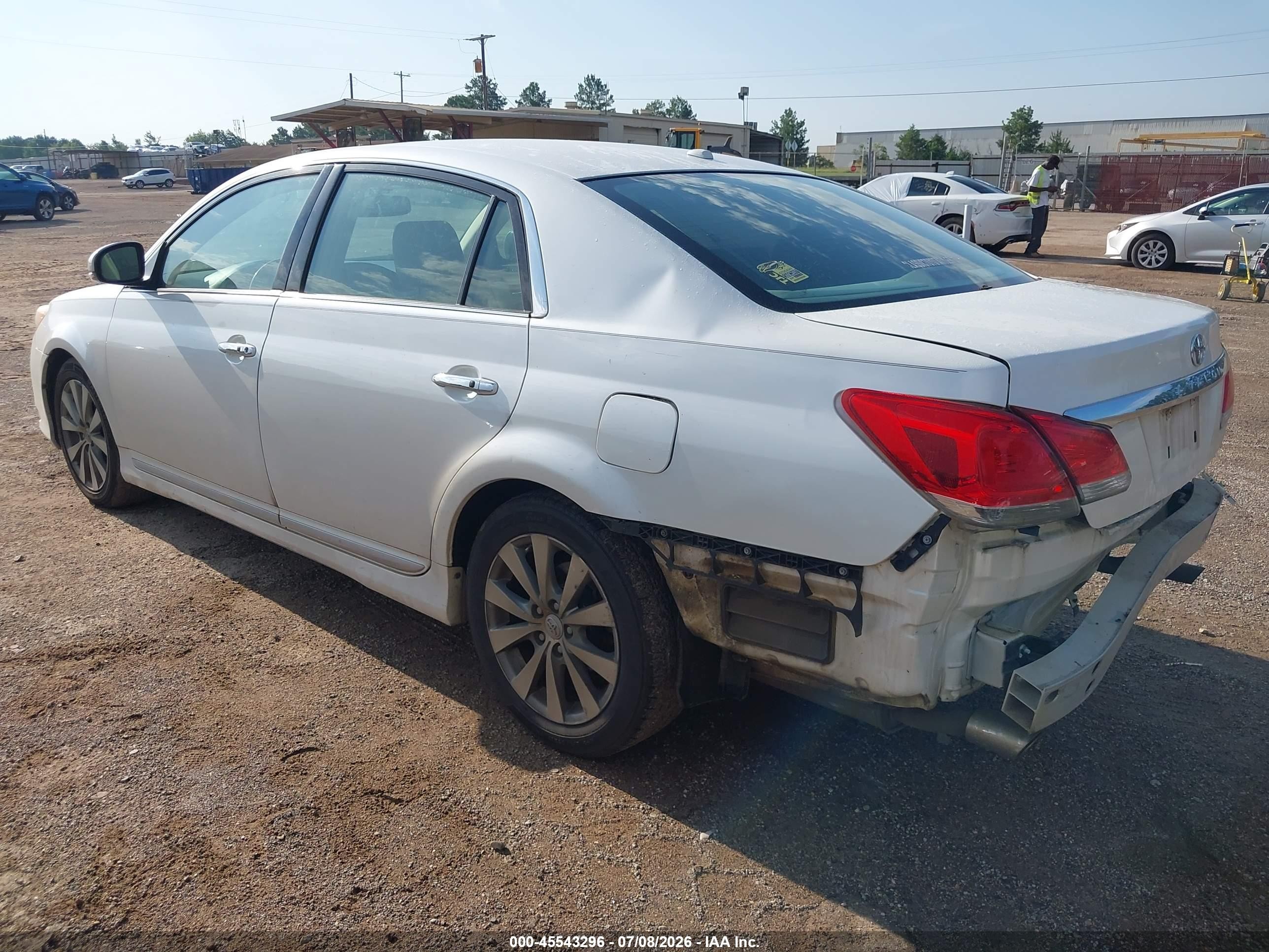 2011 Toyota Avalon Limited White vin: 4T1BK3DB5BU438102