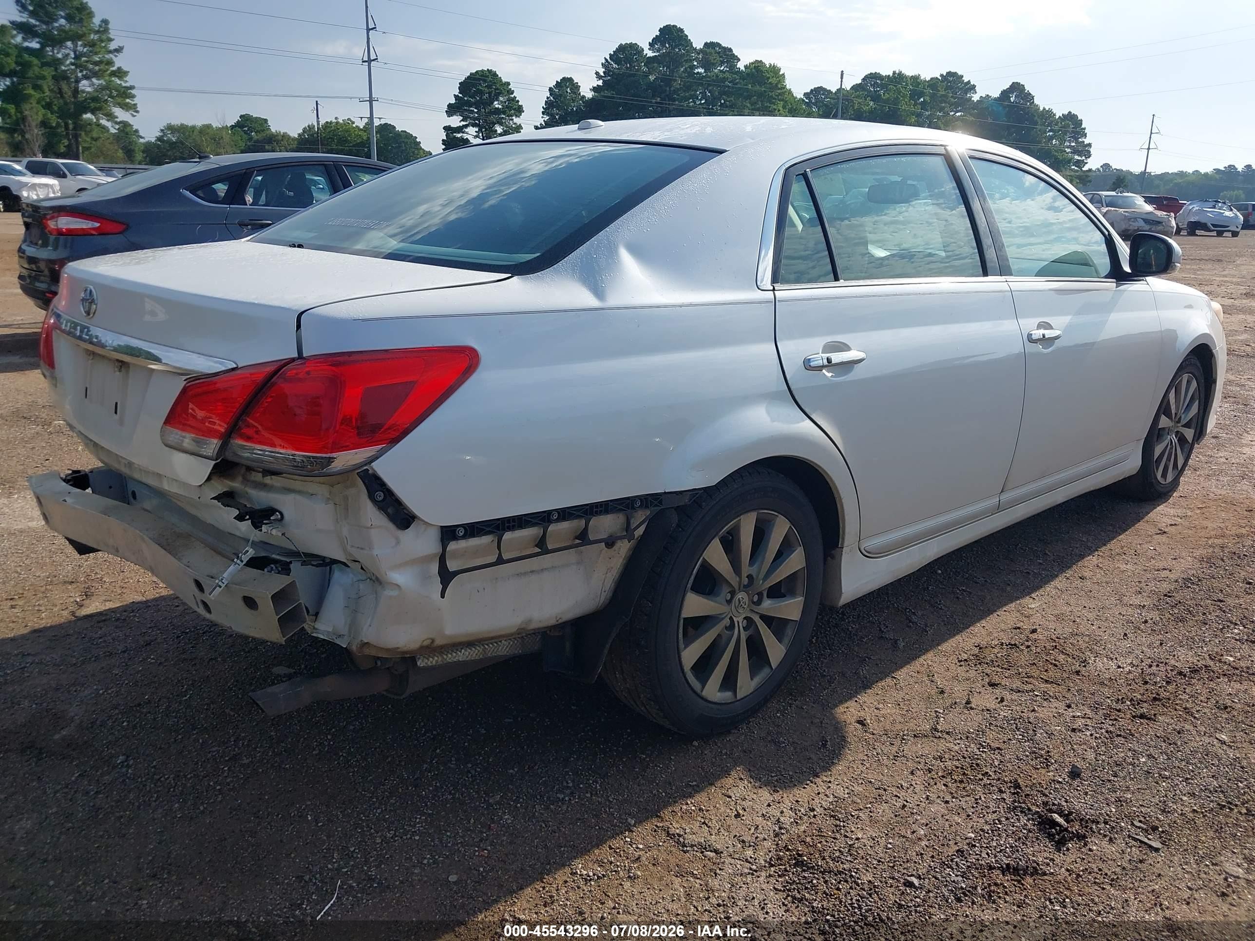 2011 Toyota Avalon Limited White vin: 4T1BK3DB5BU438102