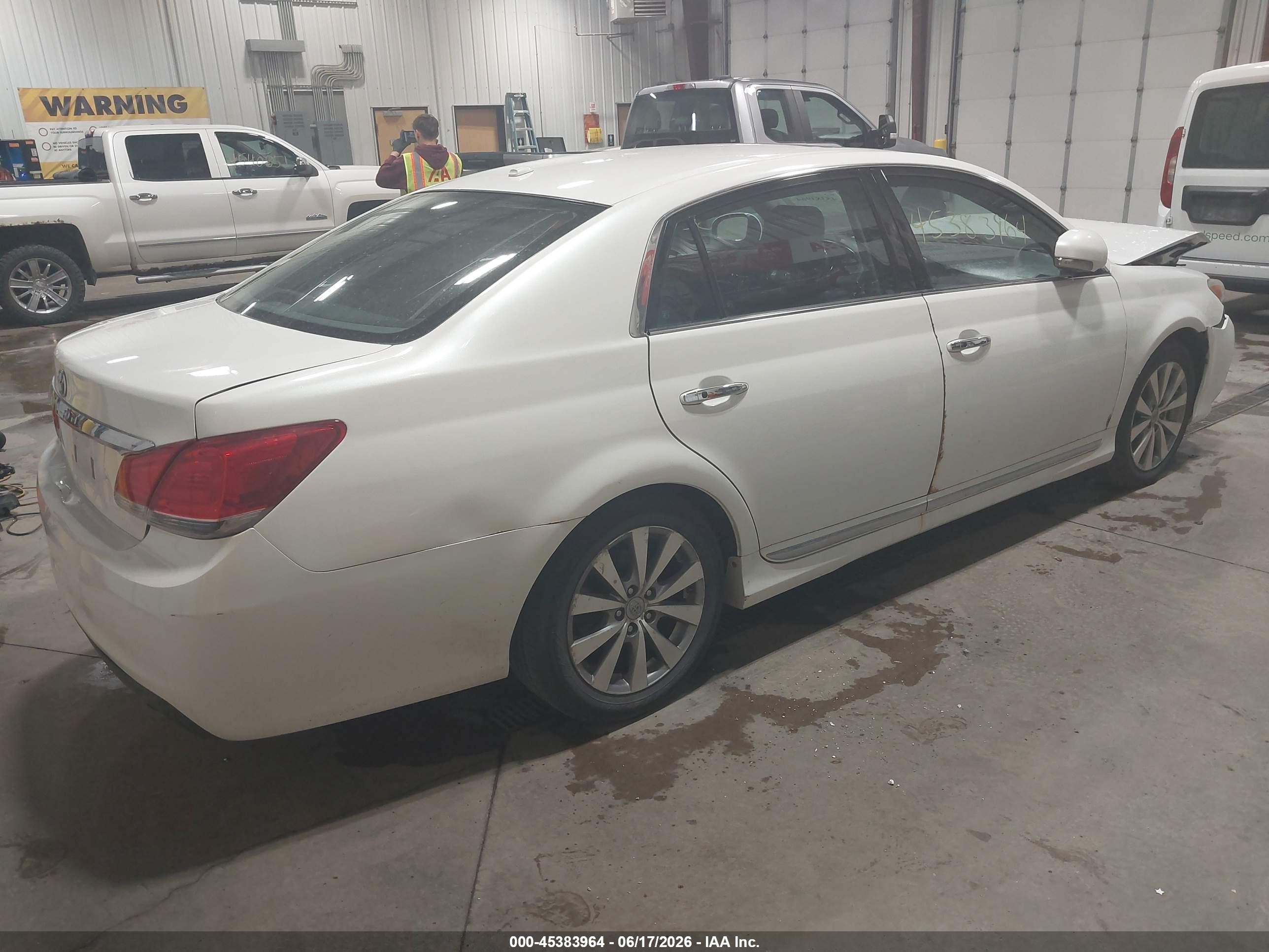 2011 Toyota Avalon Limited White vin: 4T1BK3DB5BU440173