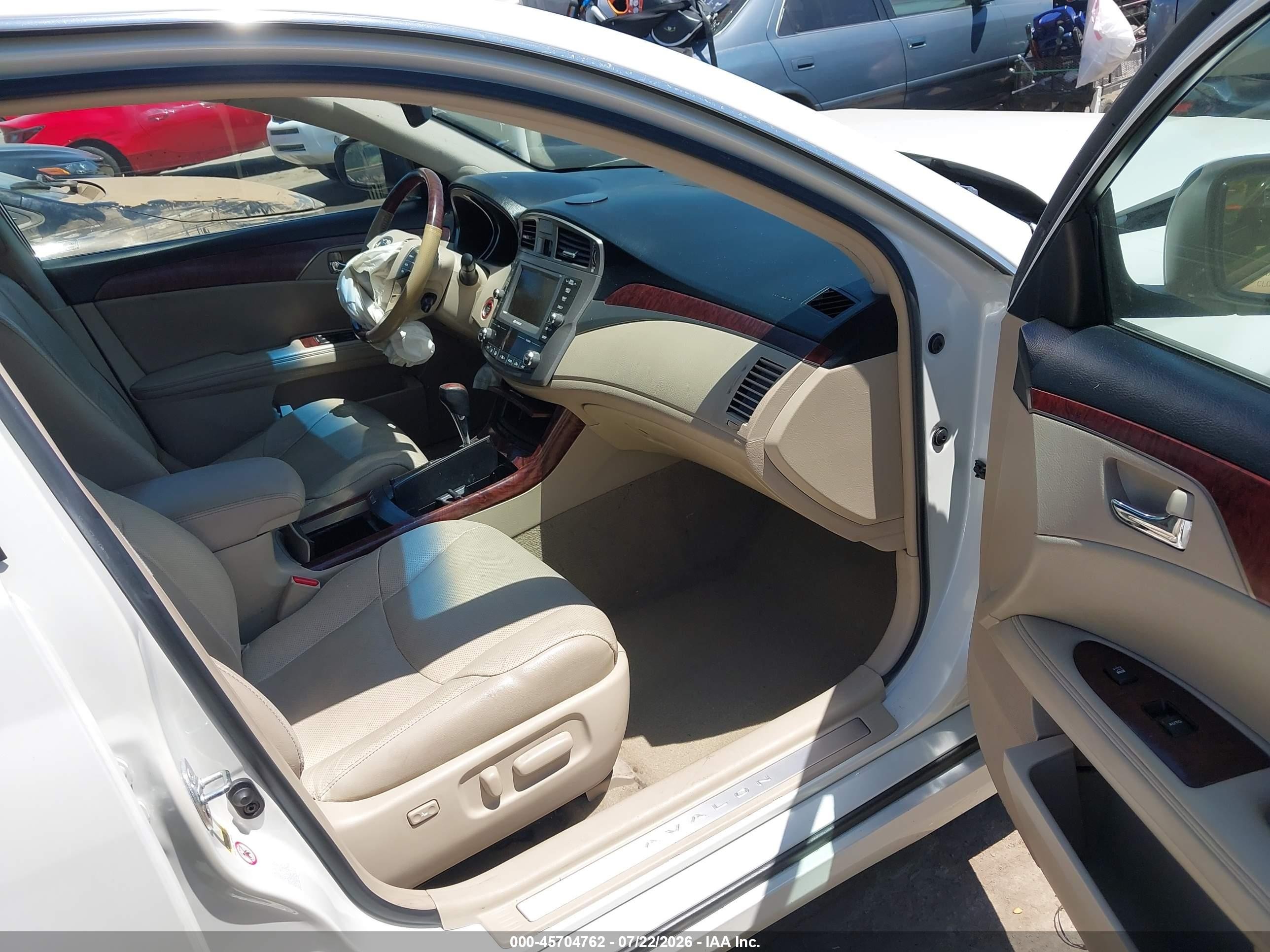 2012 Toyota Avalon Limited White vin: 4T1BK3DB5CU460070