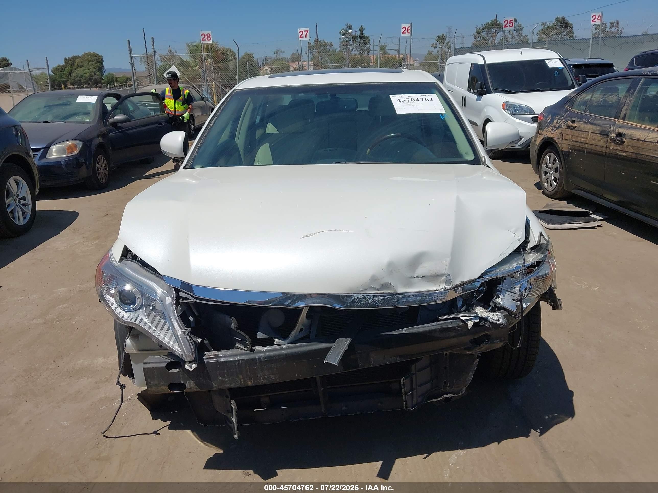 2012 Toyota Avalon Limited White vin: 4T1BK3DB5CU460070