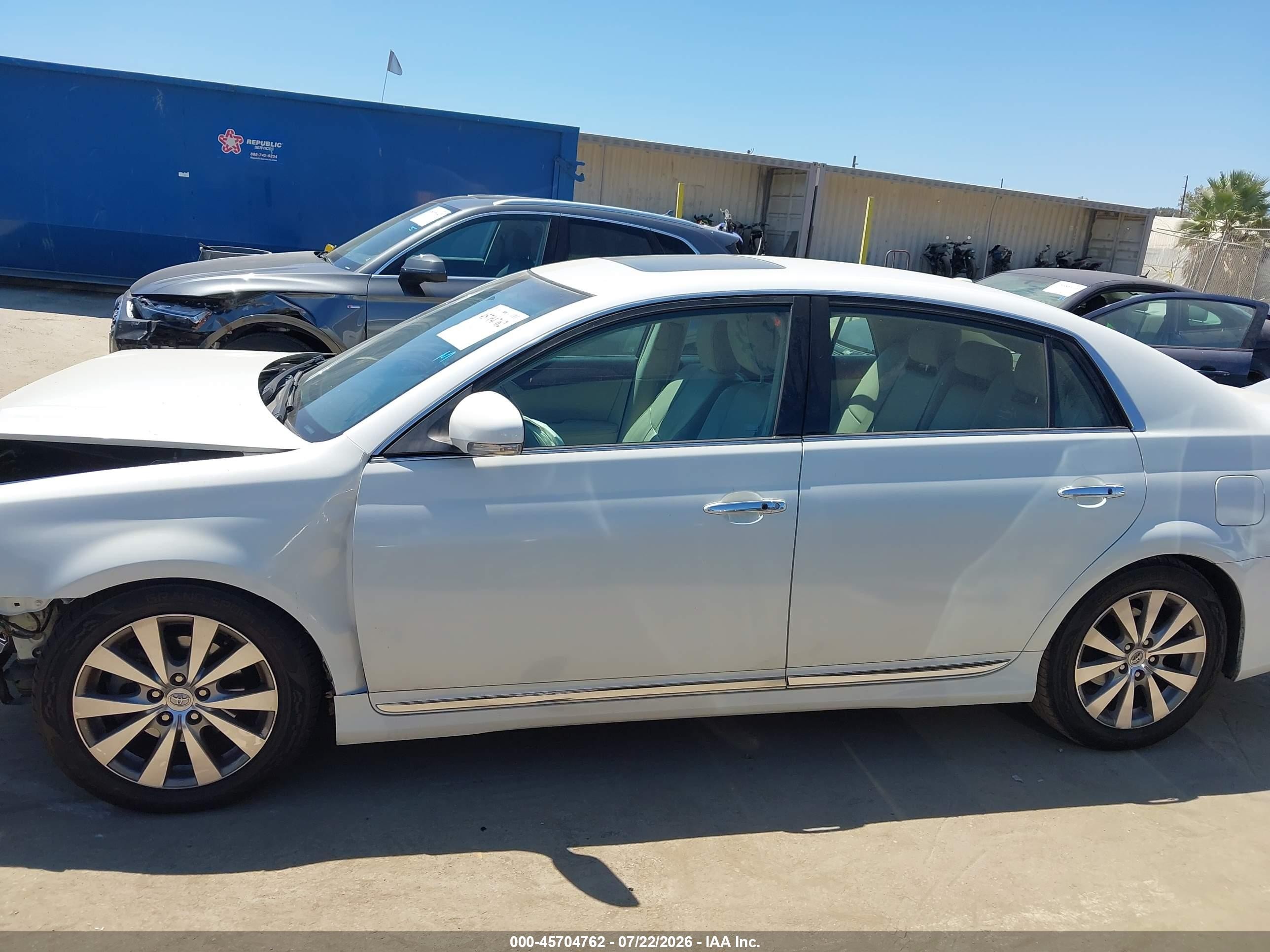 2012 Toyota Avalon Limited White vin: 4T1BK3DB5CU460070