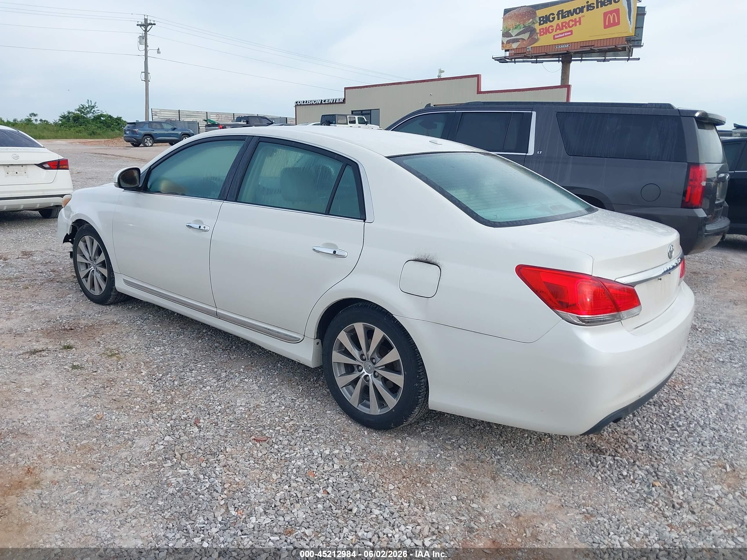 2011 Toyota Avalon Limited White vin: 4T1BK3DB6BU421440