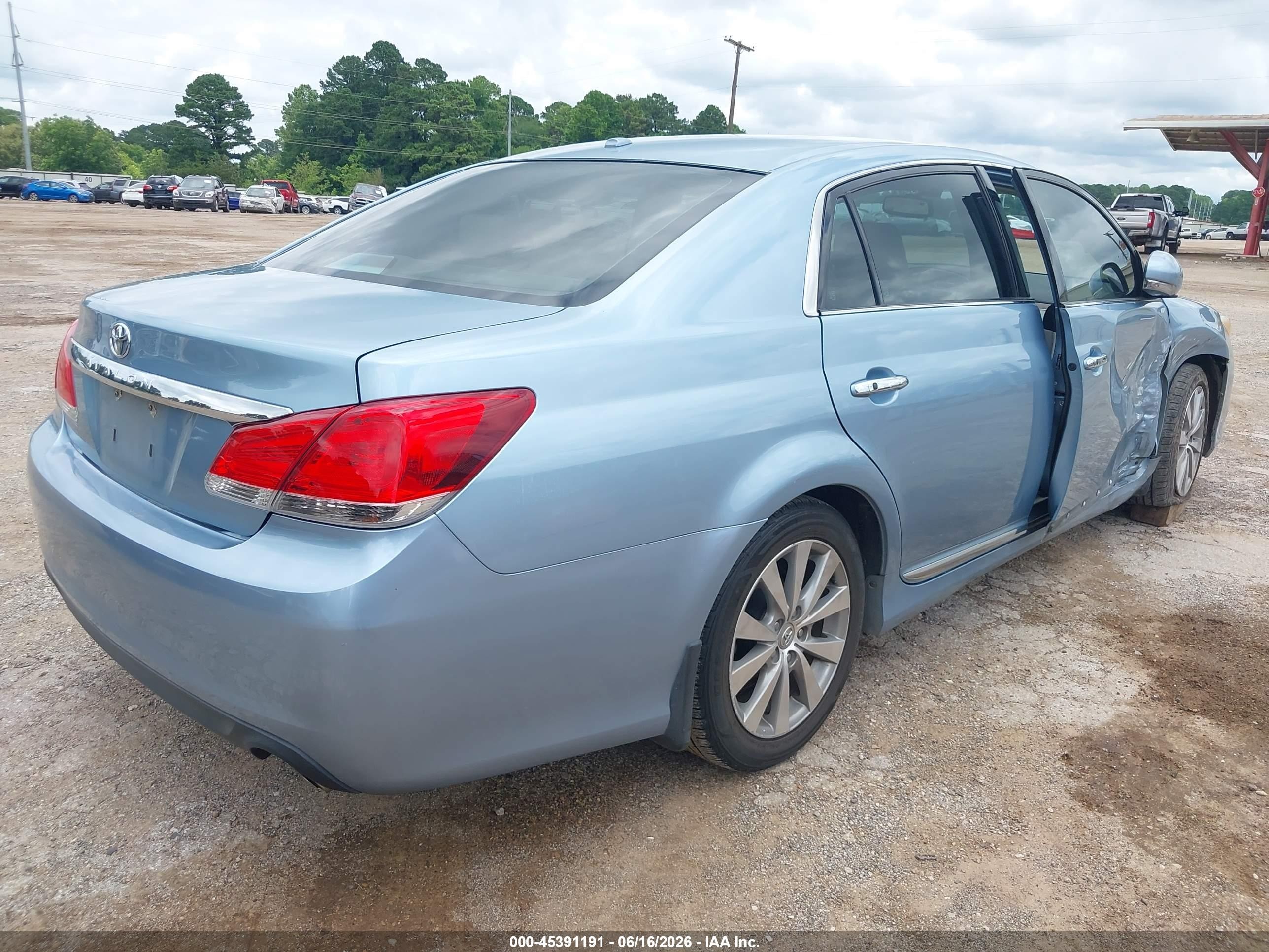 2011 Toyota Avalon Limited Light Blue vin: 4T1BK3DB6BU433166