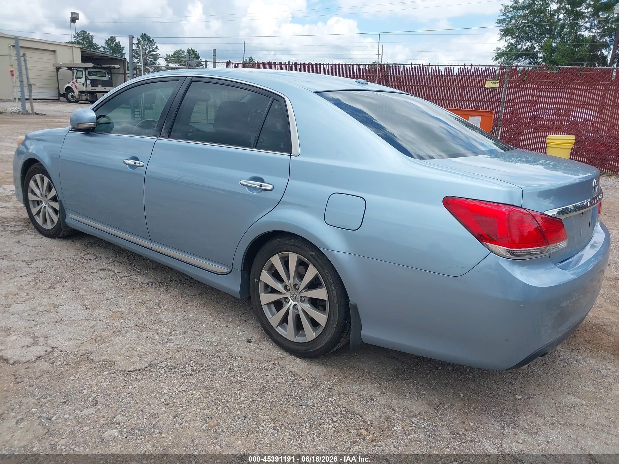 2011 Toyota Avalon Limited Light Blue vin: 4T1BK3DB6BU433166