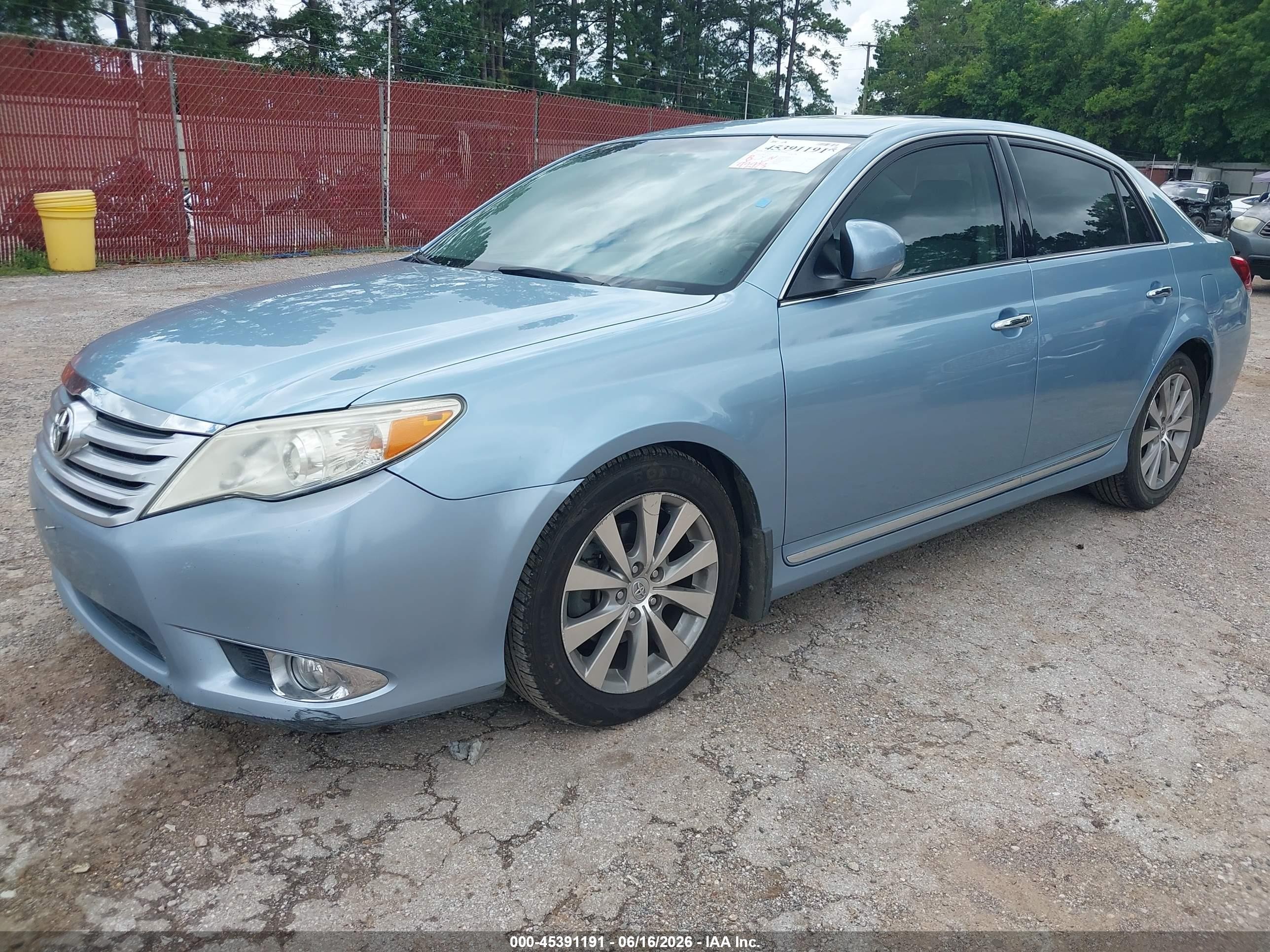 2011 Toyota Avalon Limited Light Blue vin: 4T1BK3DB6BU433166